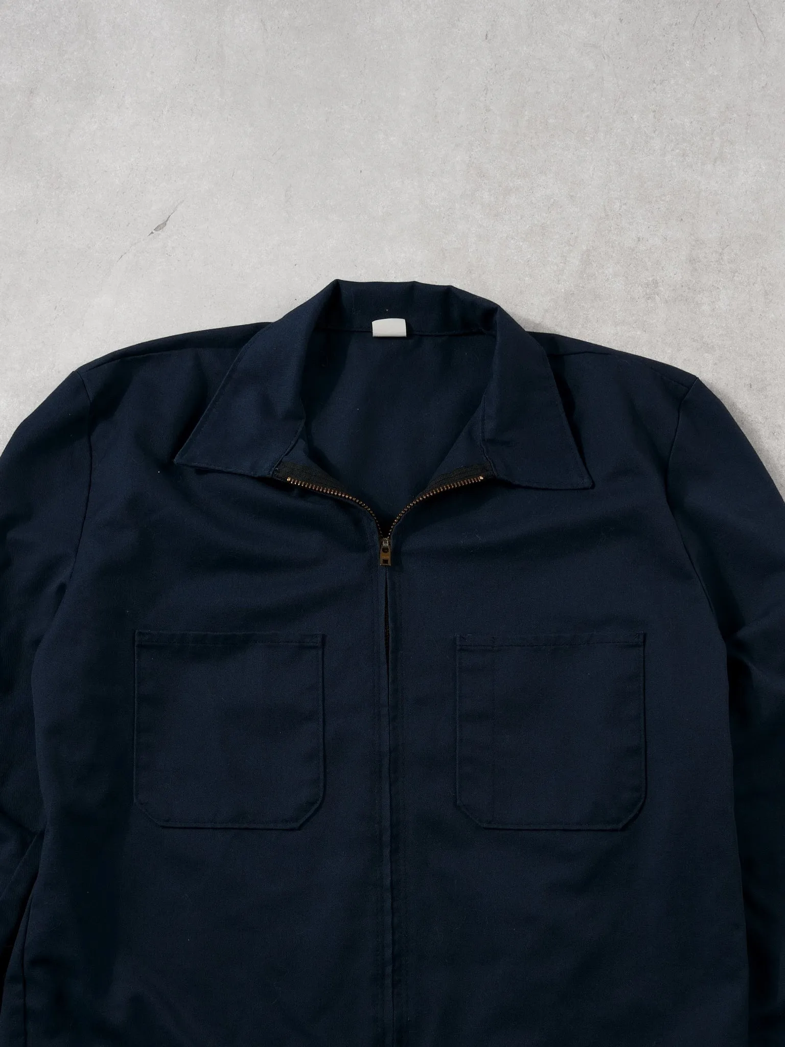 Vintage 70s Navy Blue Workwear Jacket (L) sold by Rebalance Vintage product image thumbnail 2