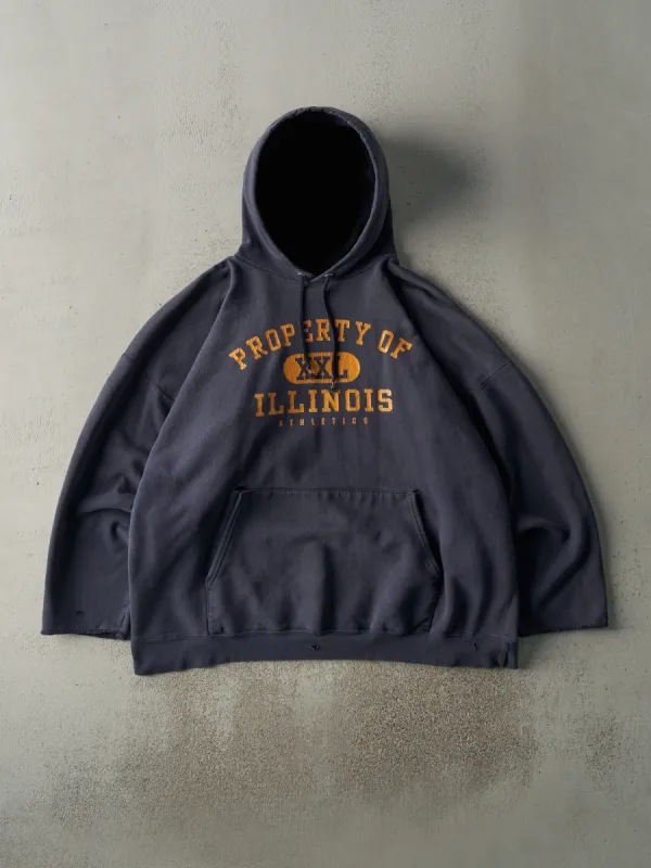 Vintage 90s Navy Blue Illinois Athletics Hoodie (XXL) made by Rebalance Vintage