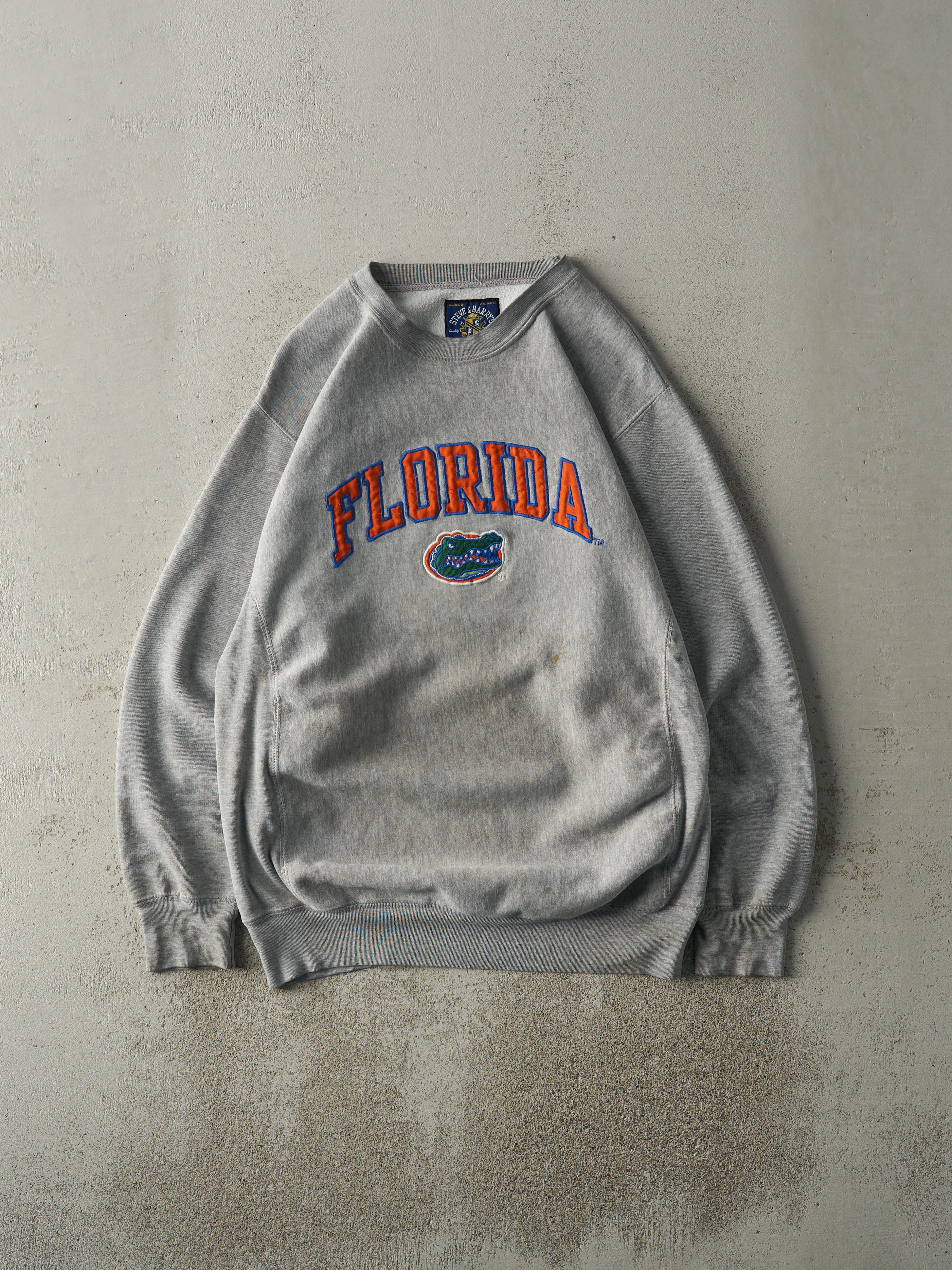 Vintage Y2K Grey University of Florida Gators Crewneck (M) sold by Rebalance Vintage