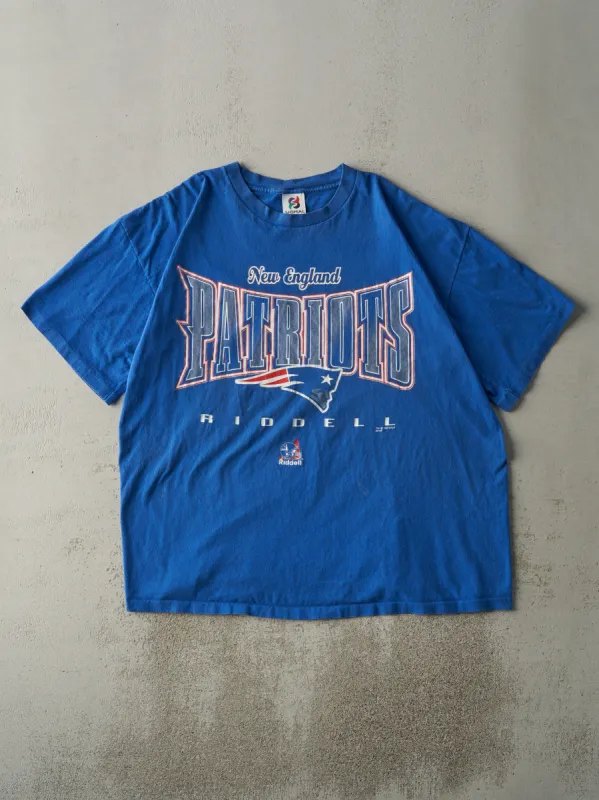 Vintage 97' Blue New England Patriots Single Stitch Tee (XXL) sold by Rebalance Vintage