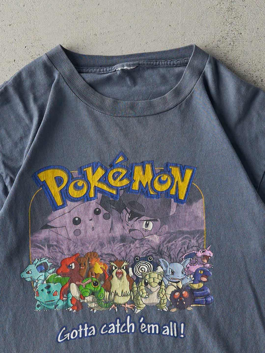 Vintage 99' Slate Blue Pokémon Tee (S/M) sold by Rebalance Vintage product image thumbnail 2