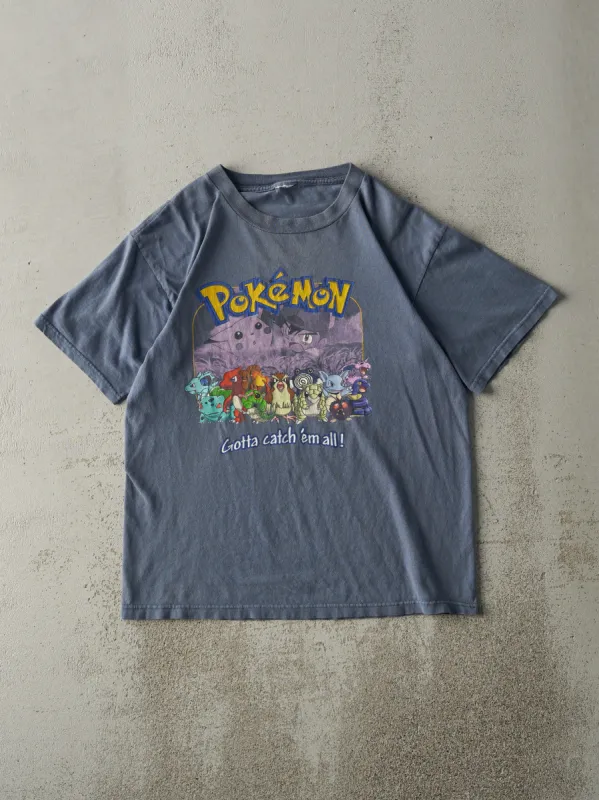 Vintage 99' Slate Blue Pokémon Tee (S/M) sold by Rebalance Vintage