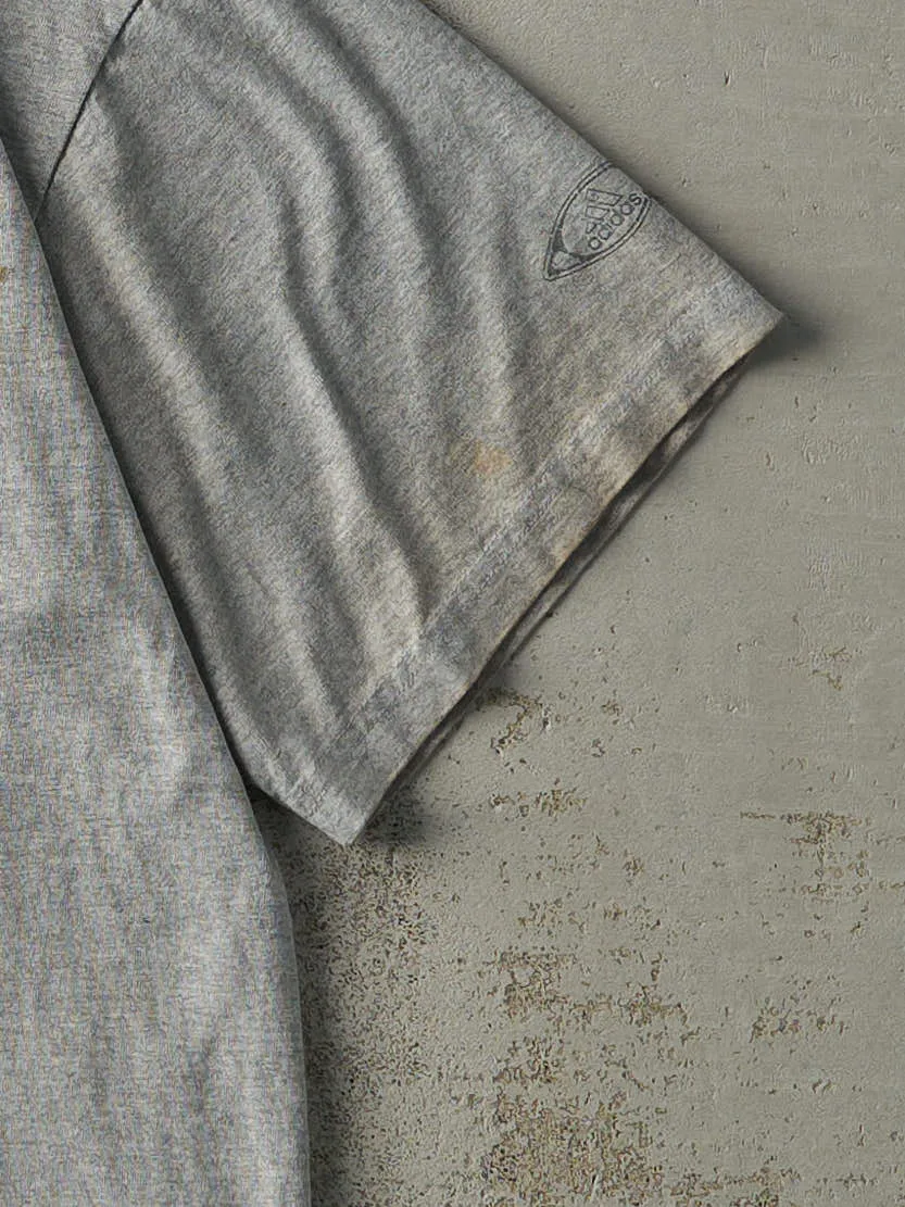 Vintage 90s Grey Adidas Logo Tee (L) sold by Rebalance Vintage product image thumbnail 3