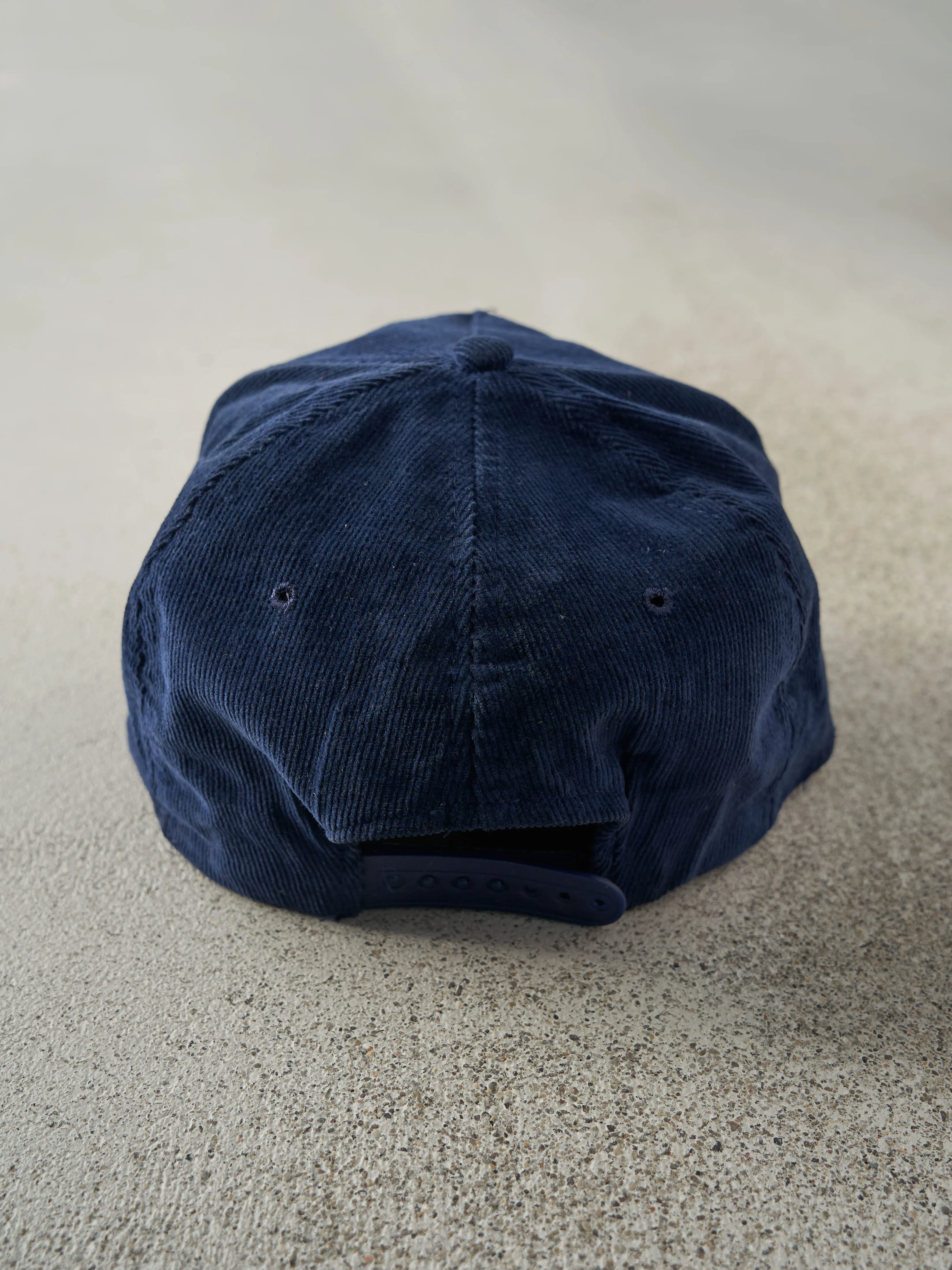 Vintage 90s Navy Blue L'Equipe P.A. Lessard Inc. Corduroy Snapback Hat sold by Rebalance Vintage product image thumbnail 3