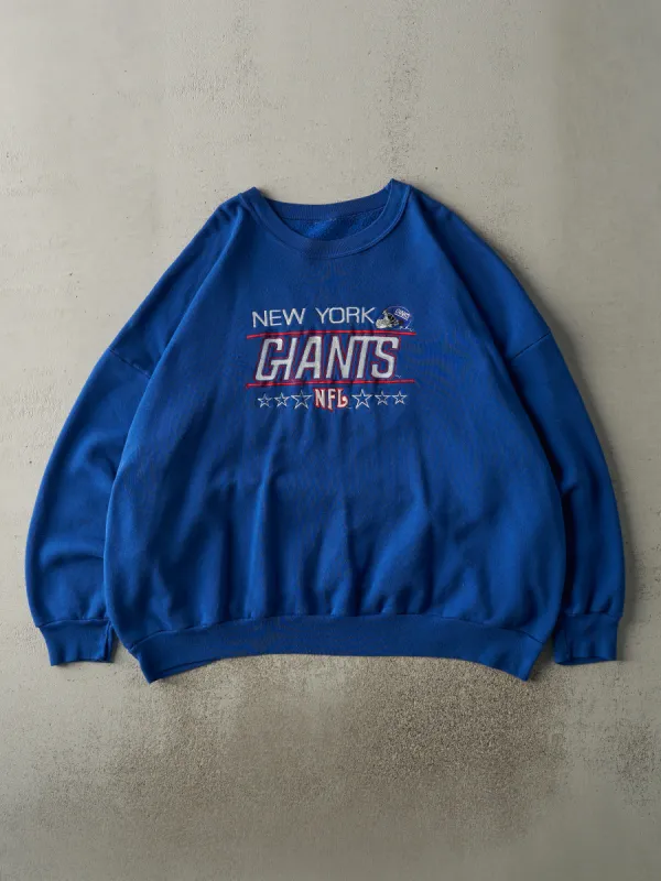 Vintage 90s Blue New York Giants Embroidered Crewneck (XXXL) sold by Rebalance Vintage