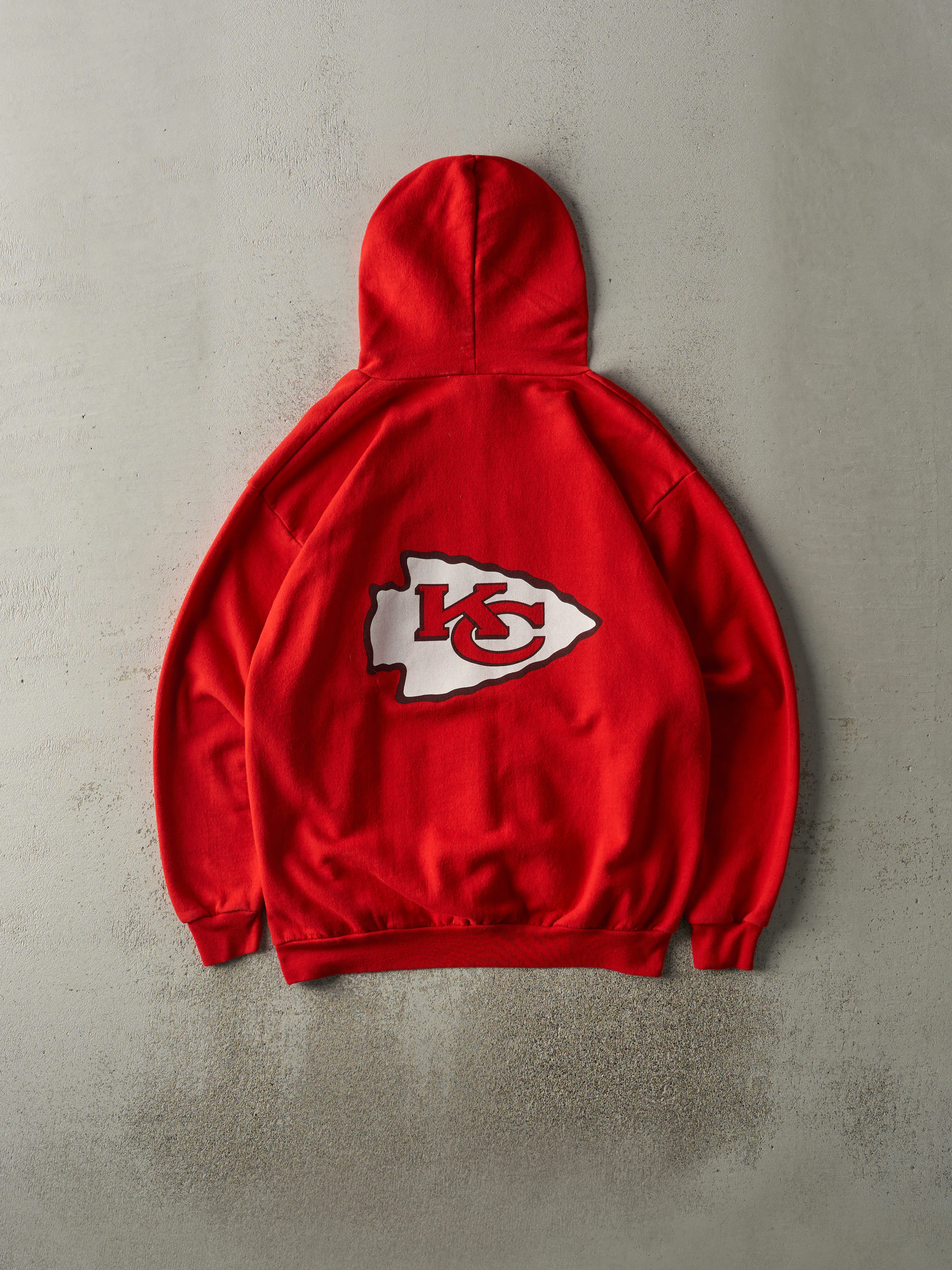 Vintage 90s Red Kansas City Chiefs Hoodie (M) sold by Rebalance Vintage product image thumbnail 2