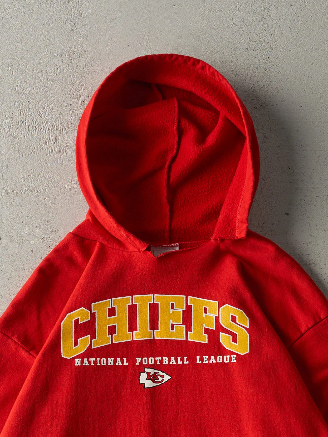Vintage 90s Red Kansas City Chiefs Hoodie (M) sold by Rebalance Vintage product image thumbnail 3