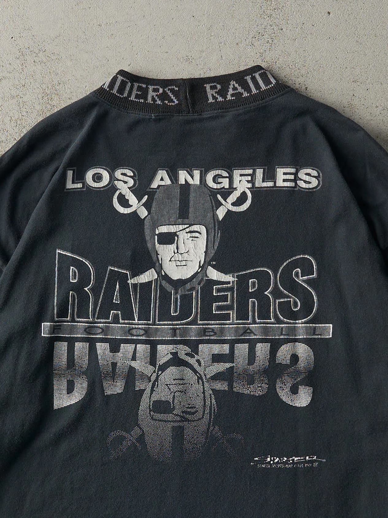 Vintage 90s Black LA Raiders Long Sleeve (L) sold by Rebalance Vintage product image thumbnail 4