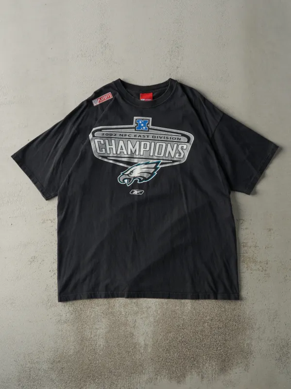 Vintage 02' Black Philadelphia Eagles NFC East Division Champs Tee (L/XL) sold by Rebalance Vintage