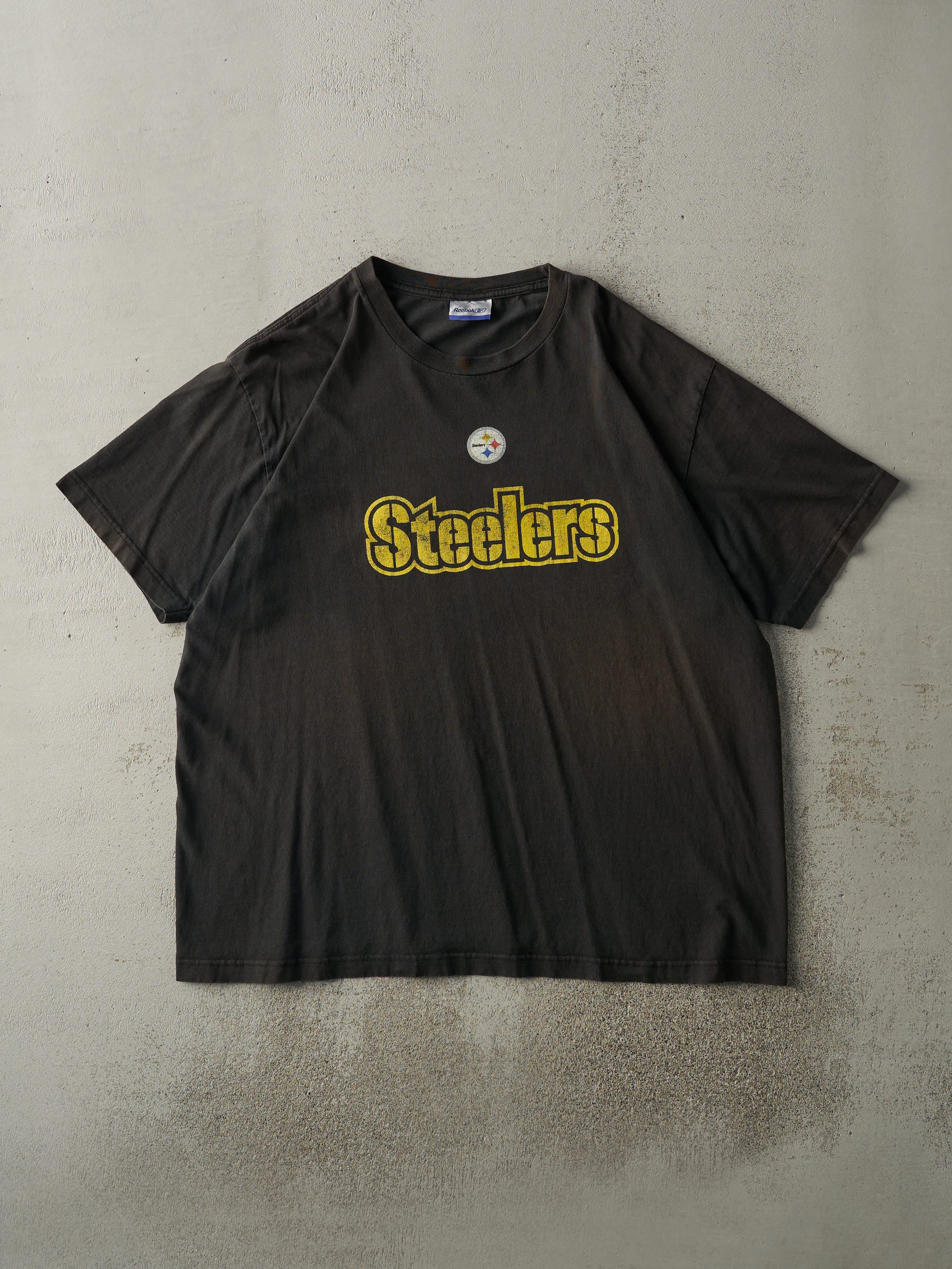Vintage Y2K Black Pittsburgh Steelers Tee (XL) sold by Rebalance Vintage