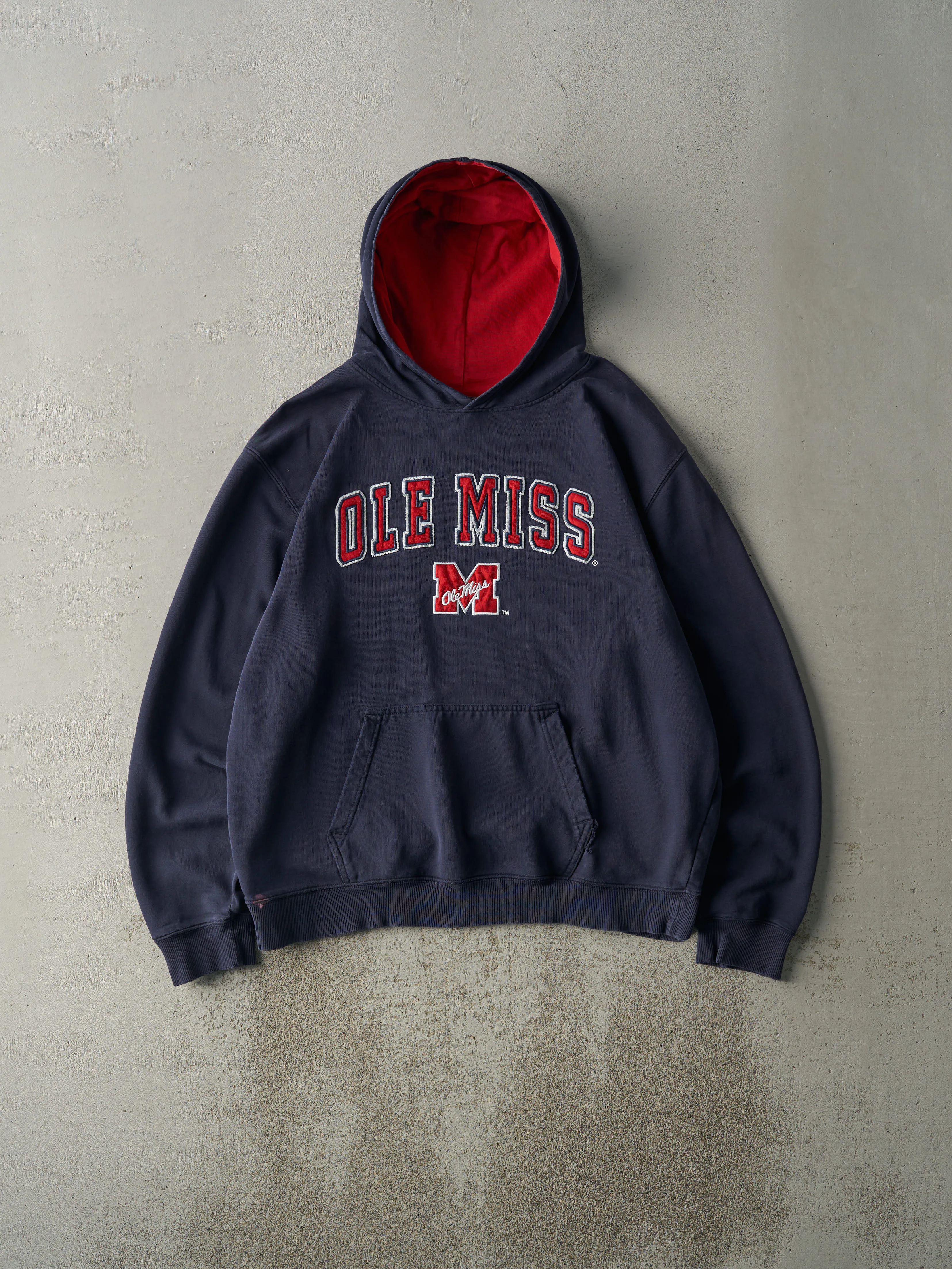 Vintage Y2K Navy Blue Ole Miss University of Mississippi Hoodie (L/XL) sold by Rebalance Vintage
