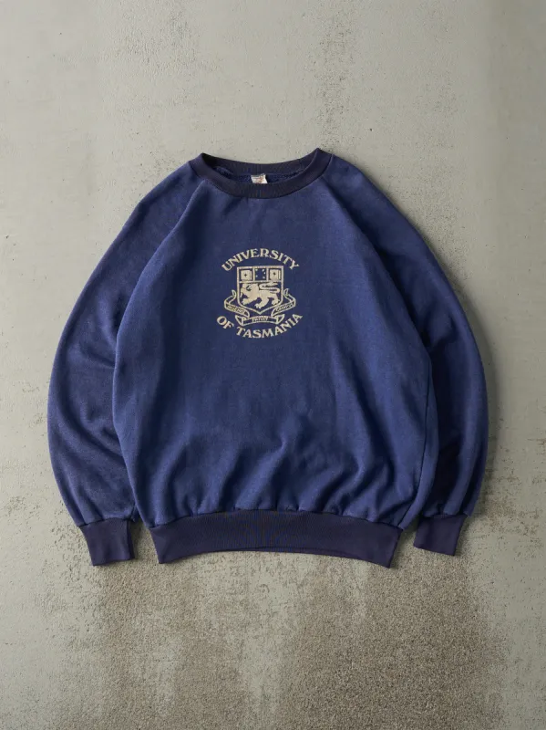 Vintage 80s Blue University of Tasmania Crewneck (L) sold by Rebalance Vintage