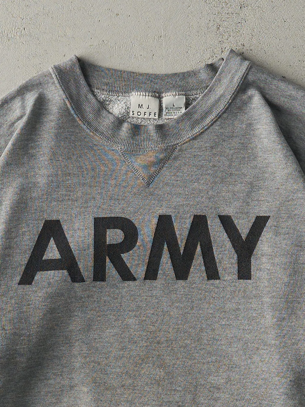 Vintage Y2K Grey US Army Crewneck (L) sold by Rebalance Vintage product image thumbnail 2