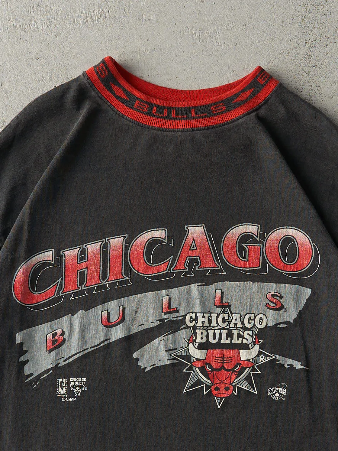 Vintage 90s Black & Red Chicago Bulls Tee (M) sold by Rebalance Vintage product image thumbnail 2
