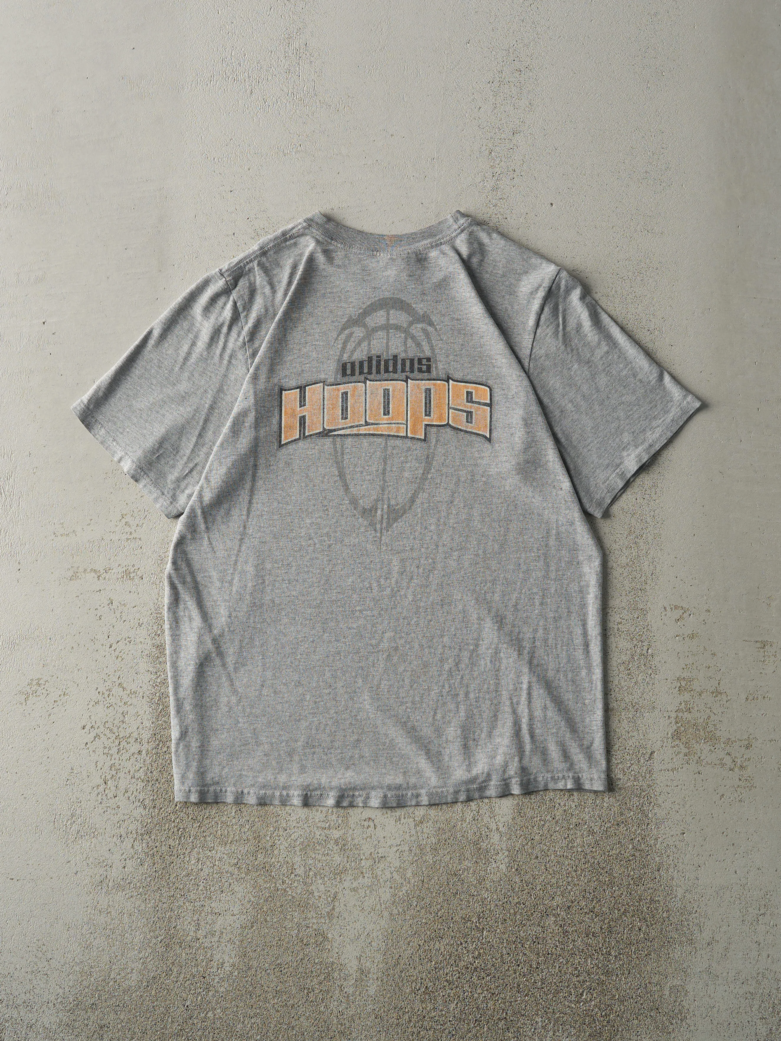 Vintage Y2K Grey Adidas Hoops Tee (M) sold by Rebalance Vintage product image thumbnail 2
