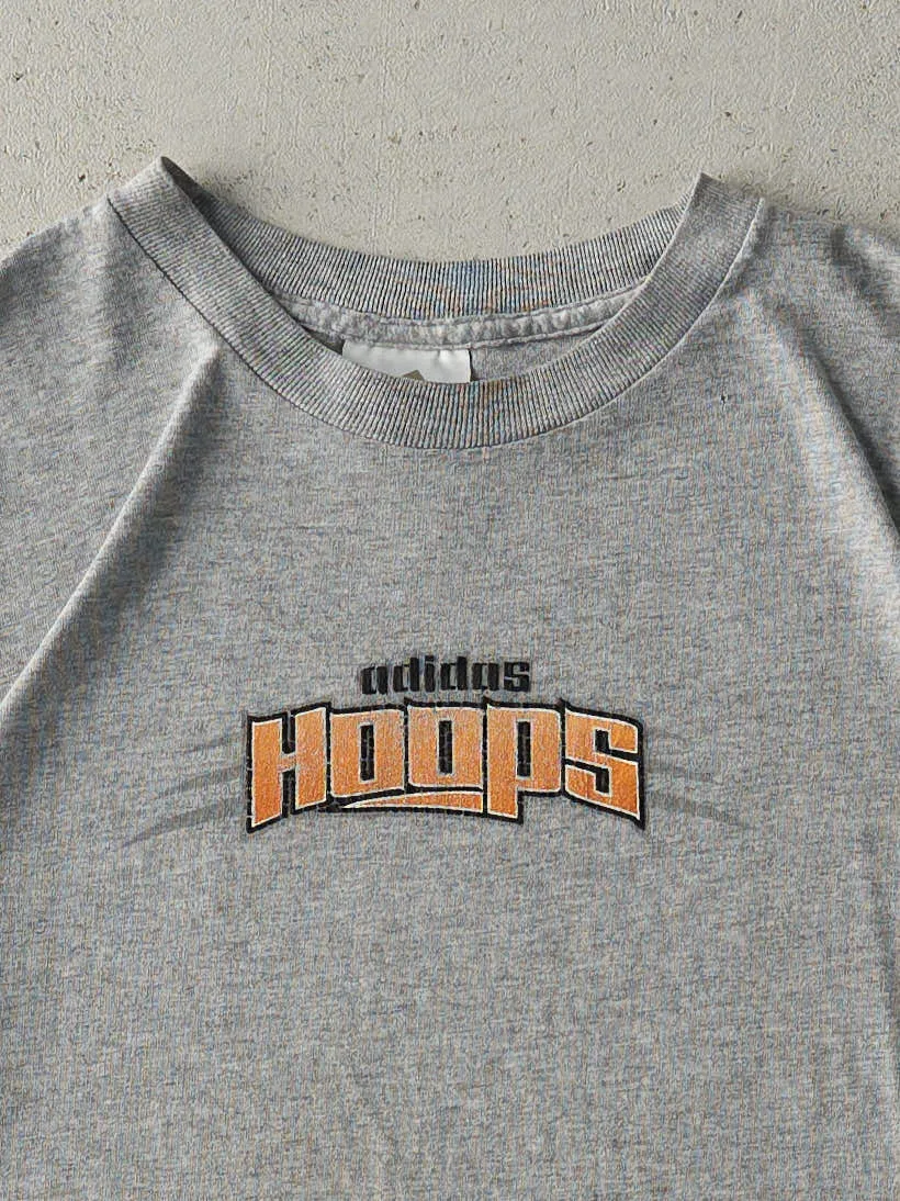 Vintage Y2K Grey Adidas Hoops Tee (M) sold by Rebalance Vintage product image thumbnail 3