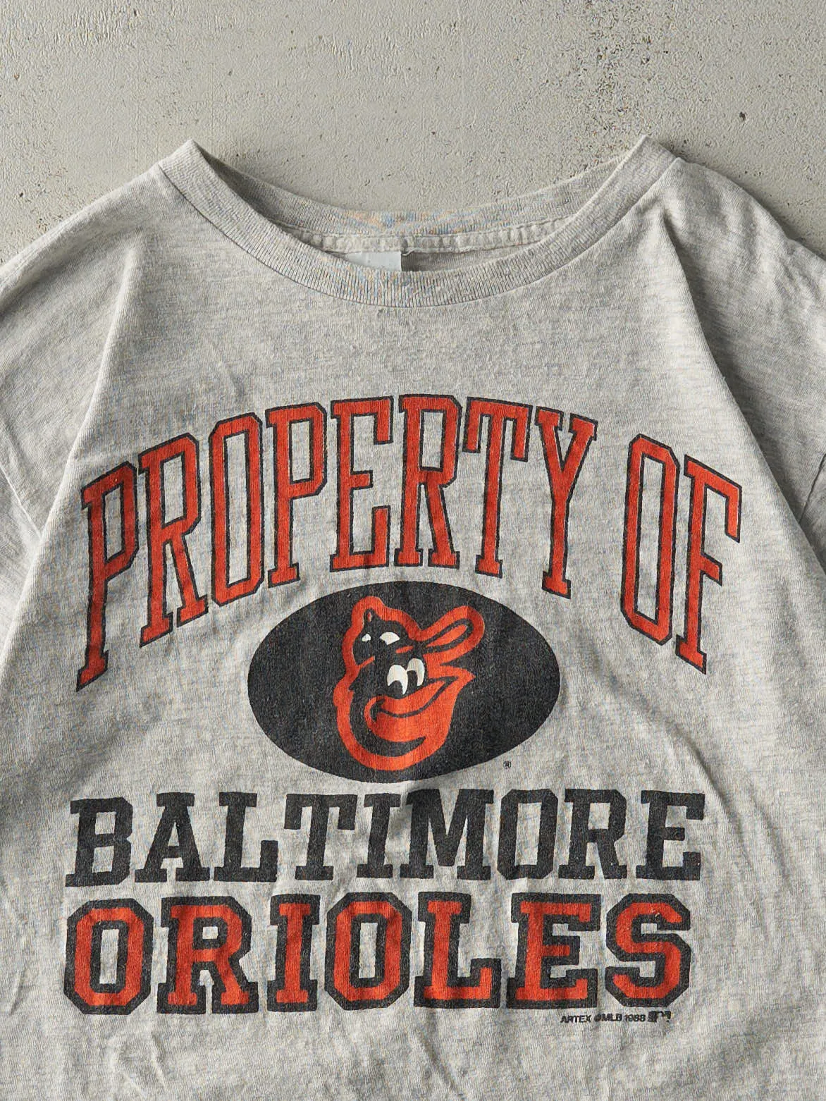 Vintage 88' Heather Grey Baltimore Orioles Tee (M) sold by Rebalance Vintage product image thumbnail 2