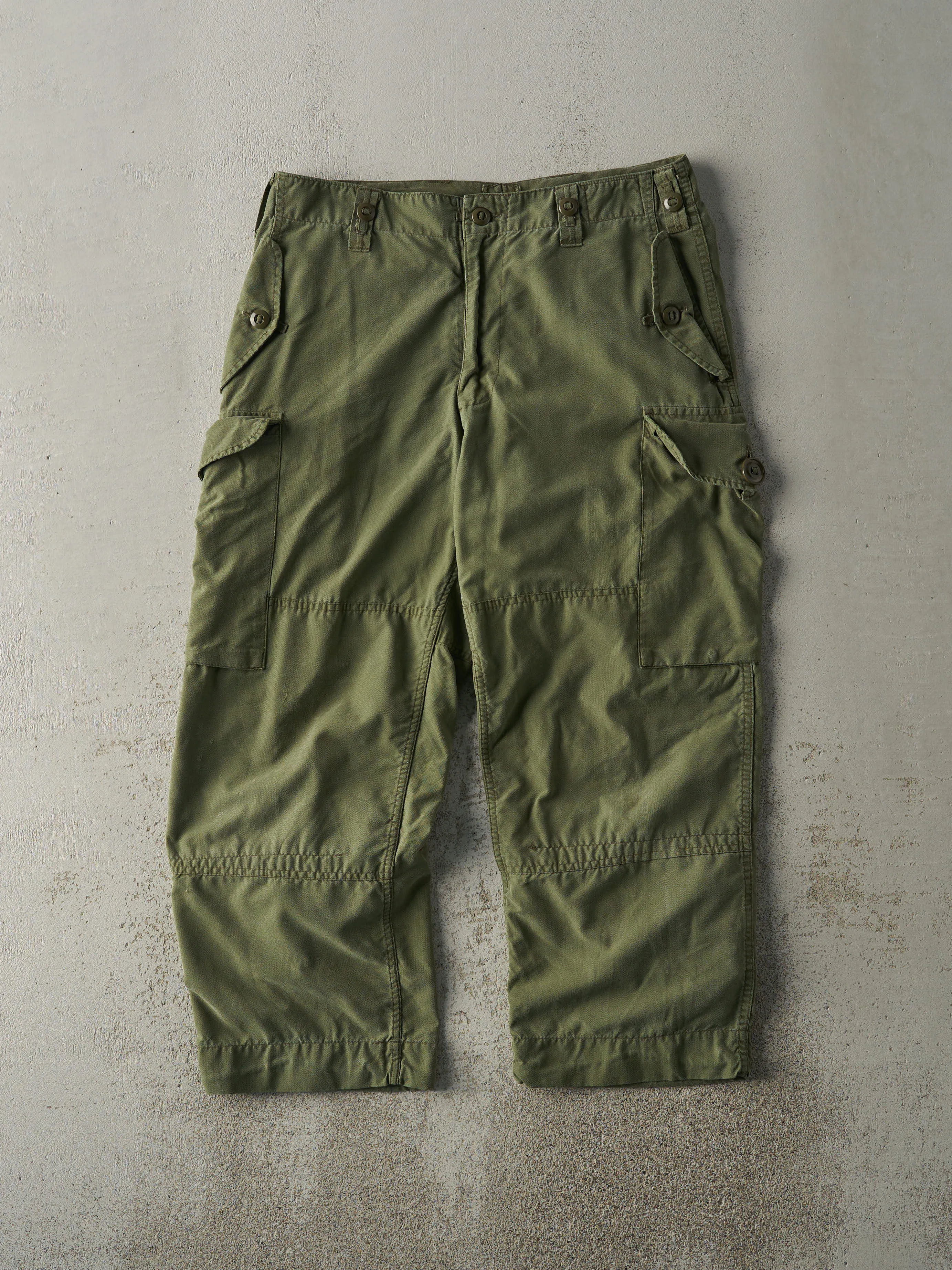 Vintage 90s Army Green Military Parachute Pants (34x26.5) sold by Rebalance Vintage
