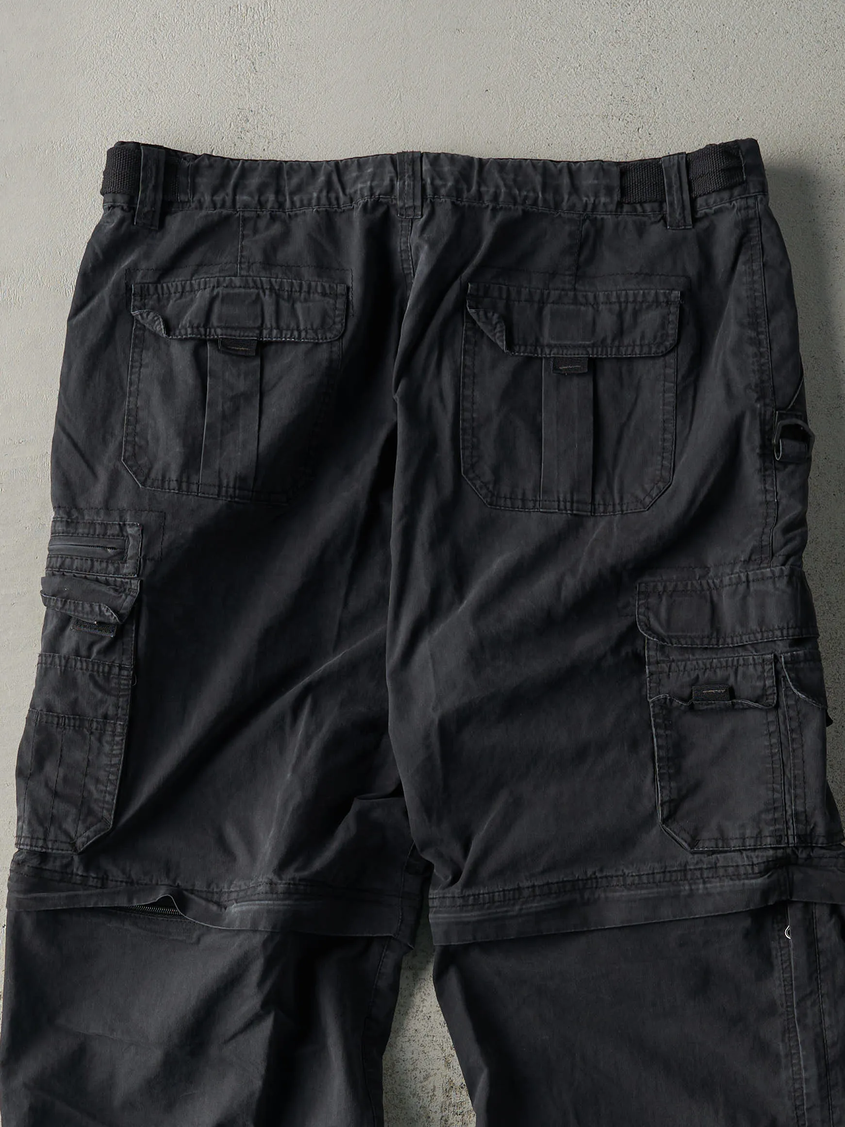 Vintage 90s Faded Black Zip Off Cargo Pants (38x32) sold by Rebalance Vintage product image thumbnail 4