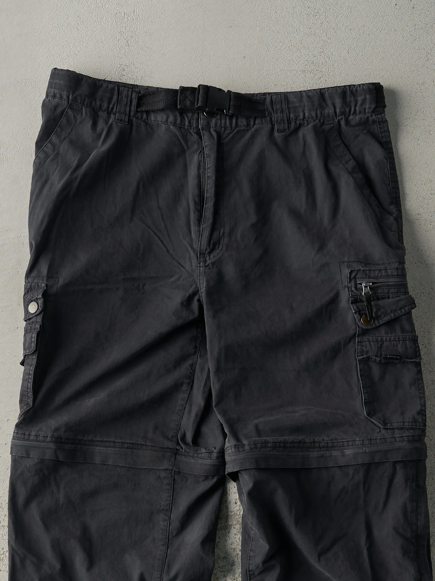 Vintage 90s Faded Black Zip Off Cargo Pants (38x32) sold by Rebalance Vintage product image thumbnail 3