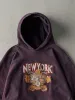 Vintage Y2K Purple New York 5 Borough League Embroidered Hoodie (XL/XXL) sold by Rebalance Vintage