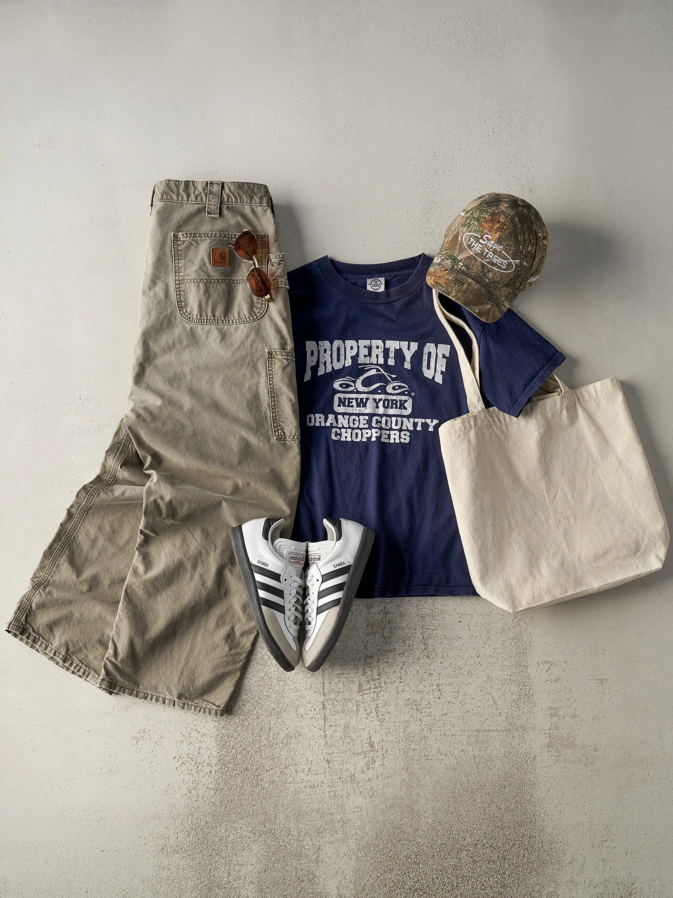 Vintage Y2K Navy Blue New York Orange County Choppers Tee (S) sold by Rebalance Vintage product image thumbnail 2