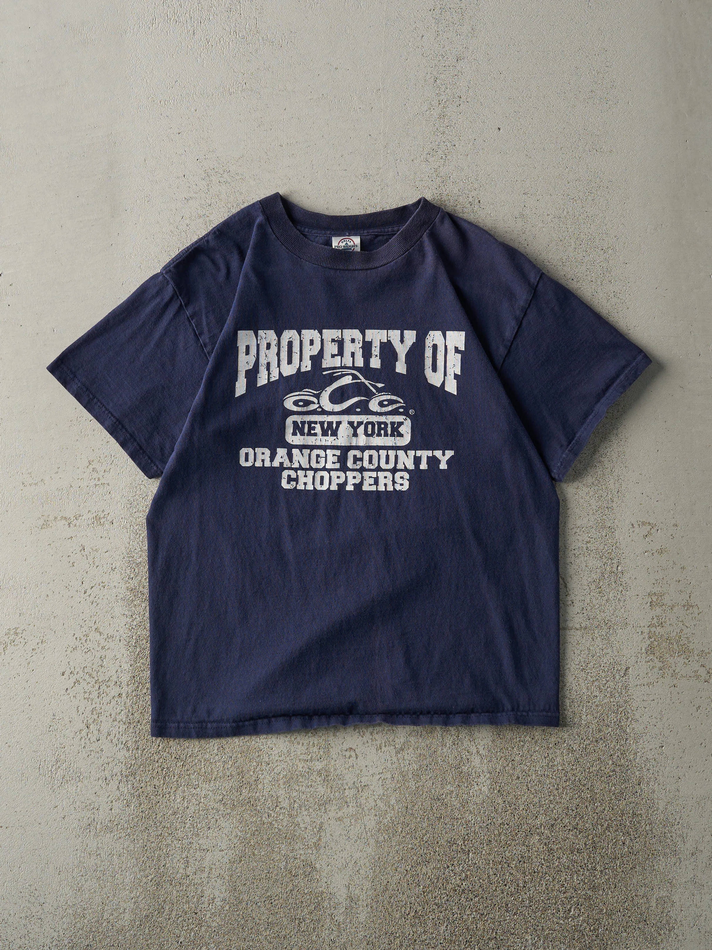 Vintage Y2K Navy Blue New York Orange County Choppers Tee (S) sold by Rebalance Vintage