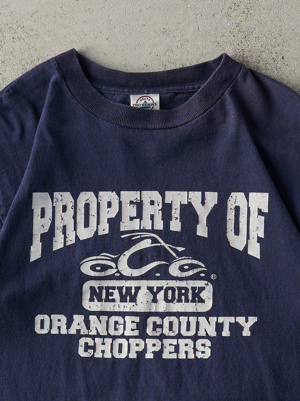Vintage Y2K Navy Blue New York Orange County Choppers Tee (S) sold by Rebalance Vintage product image thumbnail 3