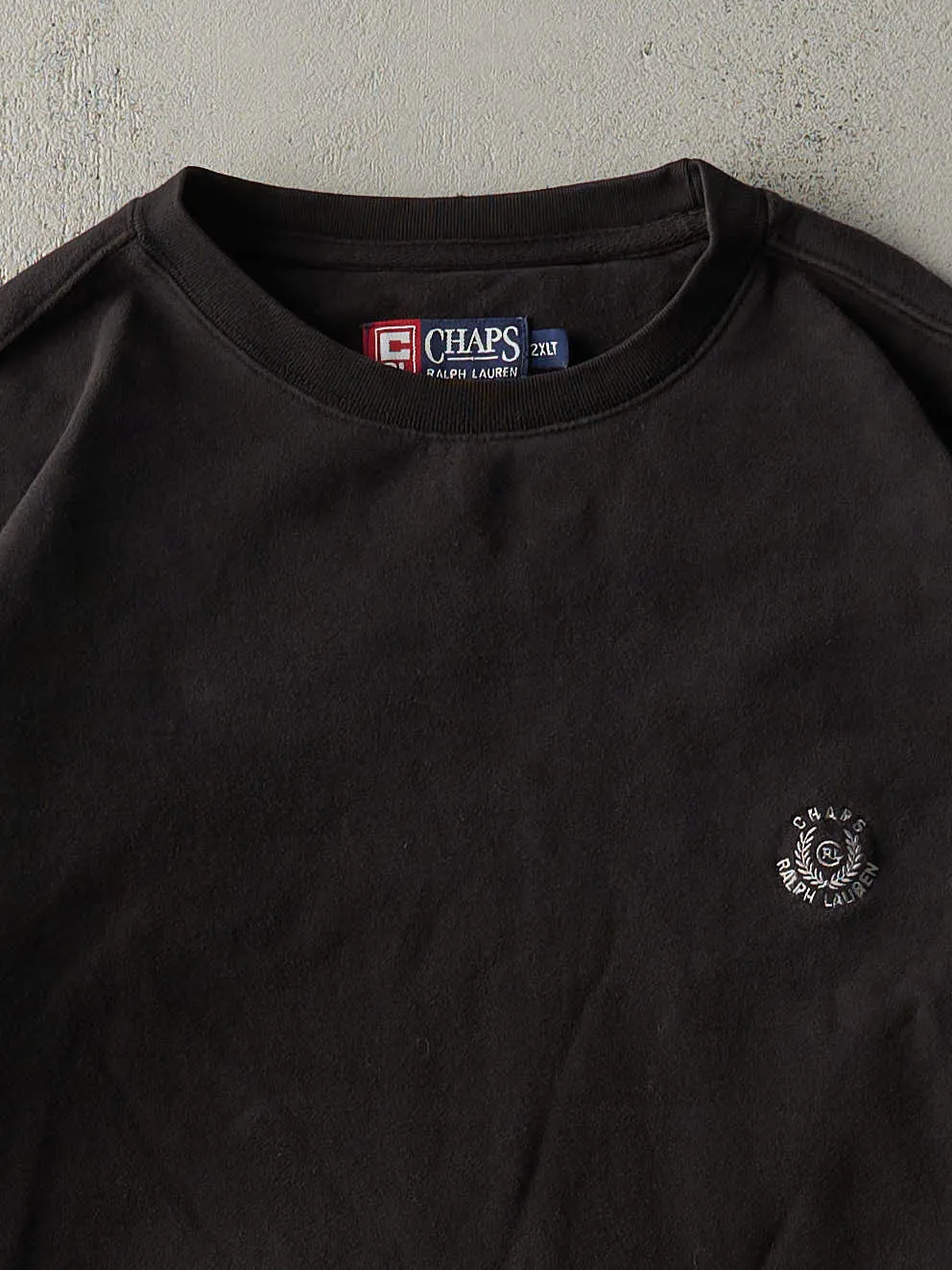 Vintage Y2K Black Embroidered Chaps Ralph Lauren Crewneck (XXL) sold by Rebalance Vintage product image thumbnail 2