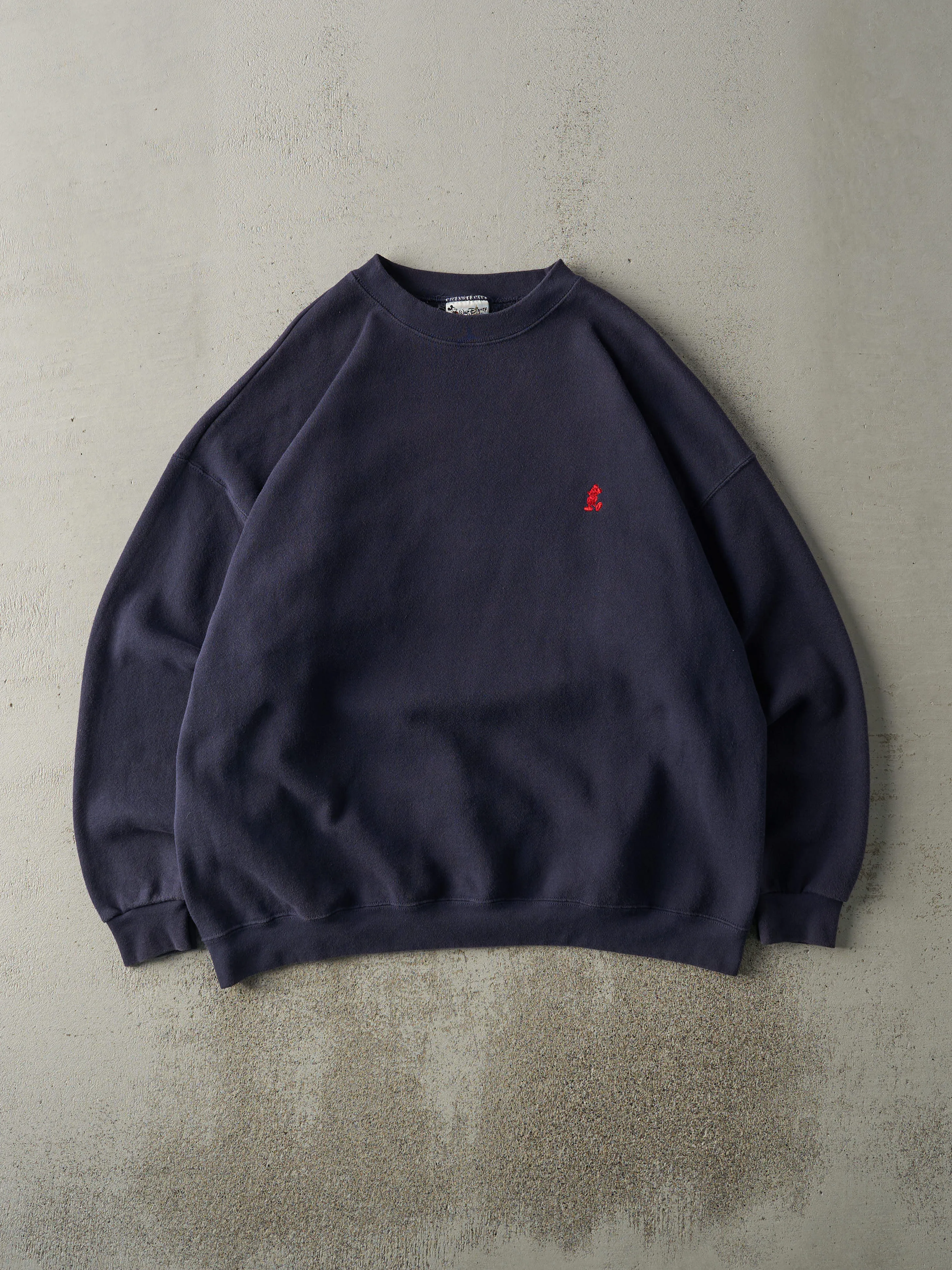 Vintage 90s Navy Embroidered Disney World Crewneck (XXL) sold by Rebalance Vintage
