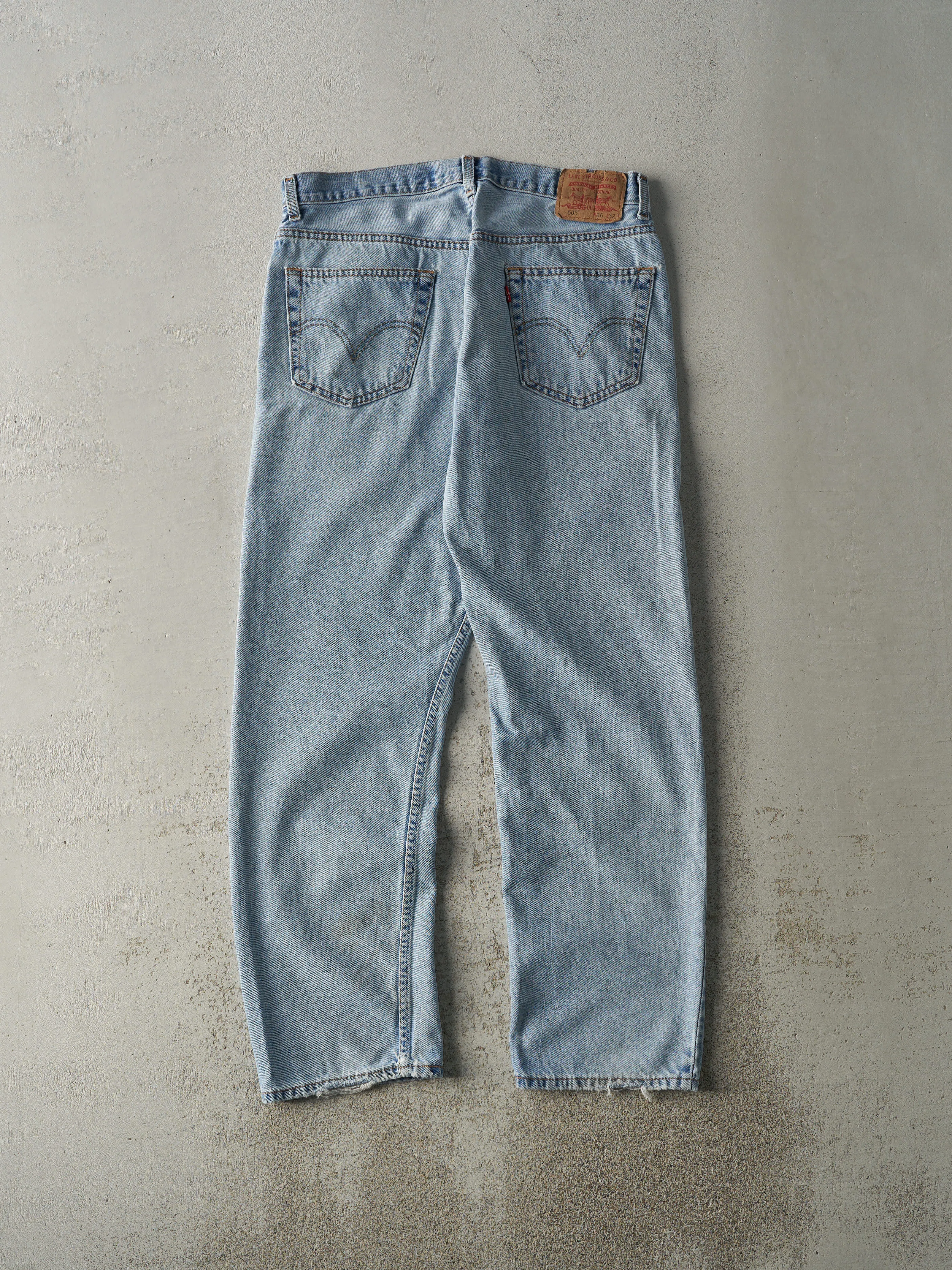 Vintage 90s Light Wash Levi's 505 Jeans (35.5x31) sold by Rebalance Vintage product image thumbnail 3