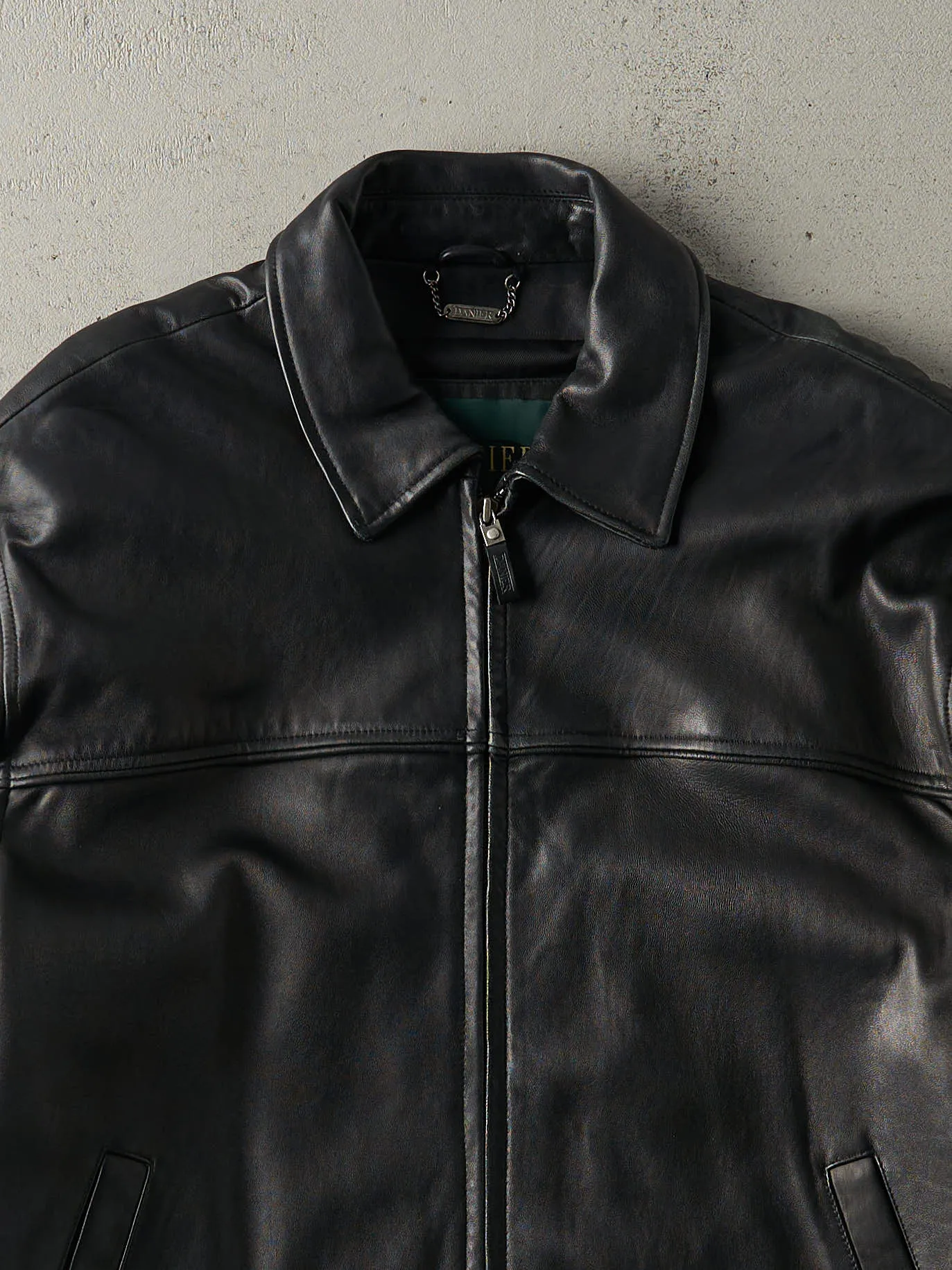 Vintage 90s Black Danier Leather Jacket (L) sold by Rebalance Vintage product image thumbnail 3