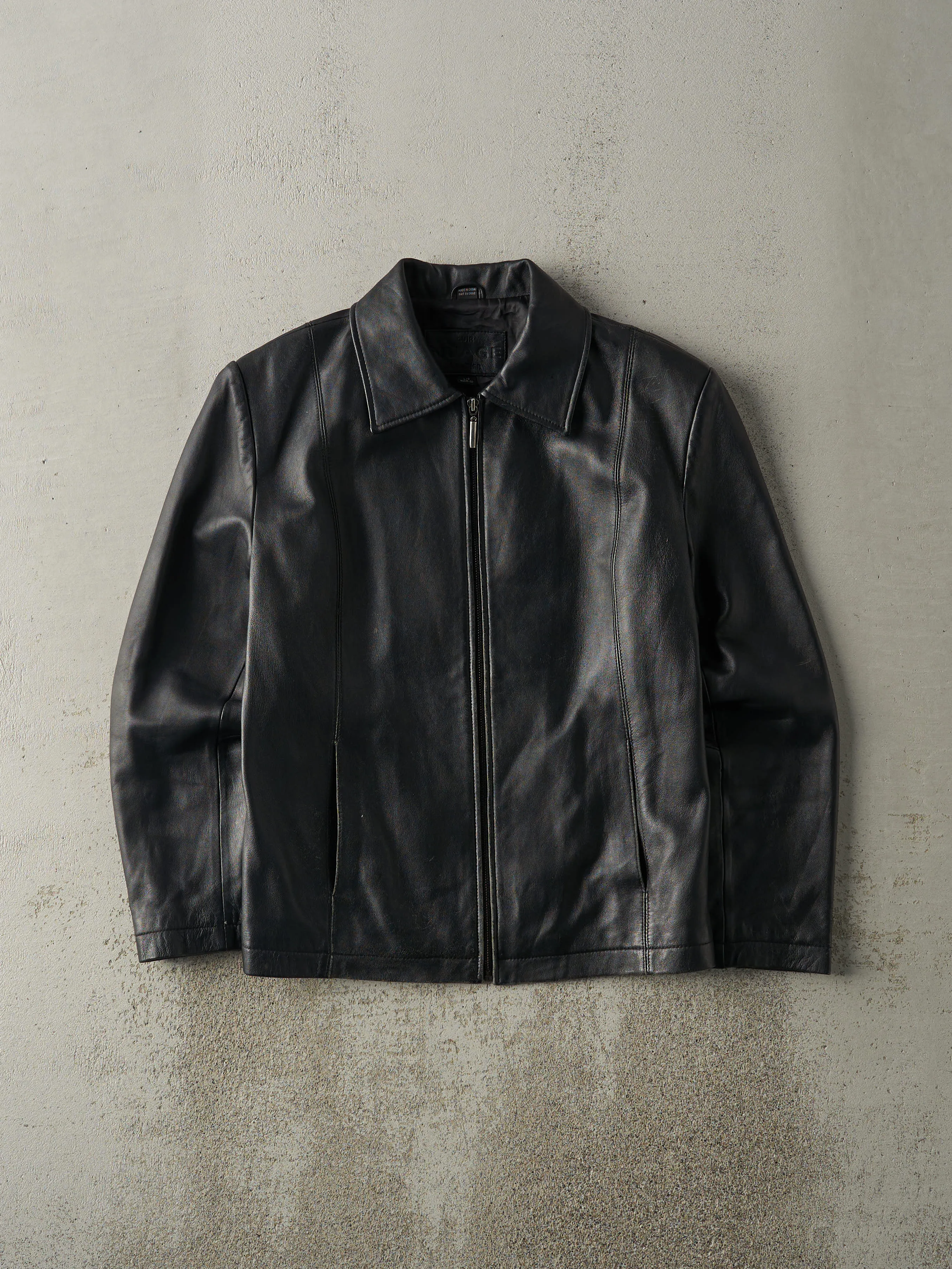 Vintage Y2K Black Nuage Leather Jacket (M) sold by Rebalance Vintage