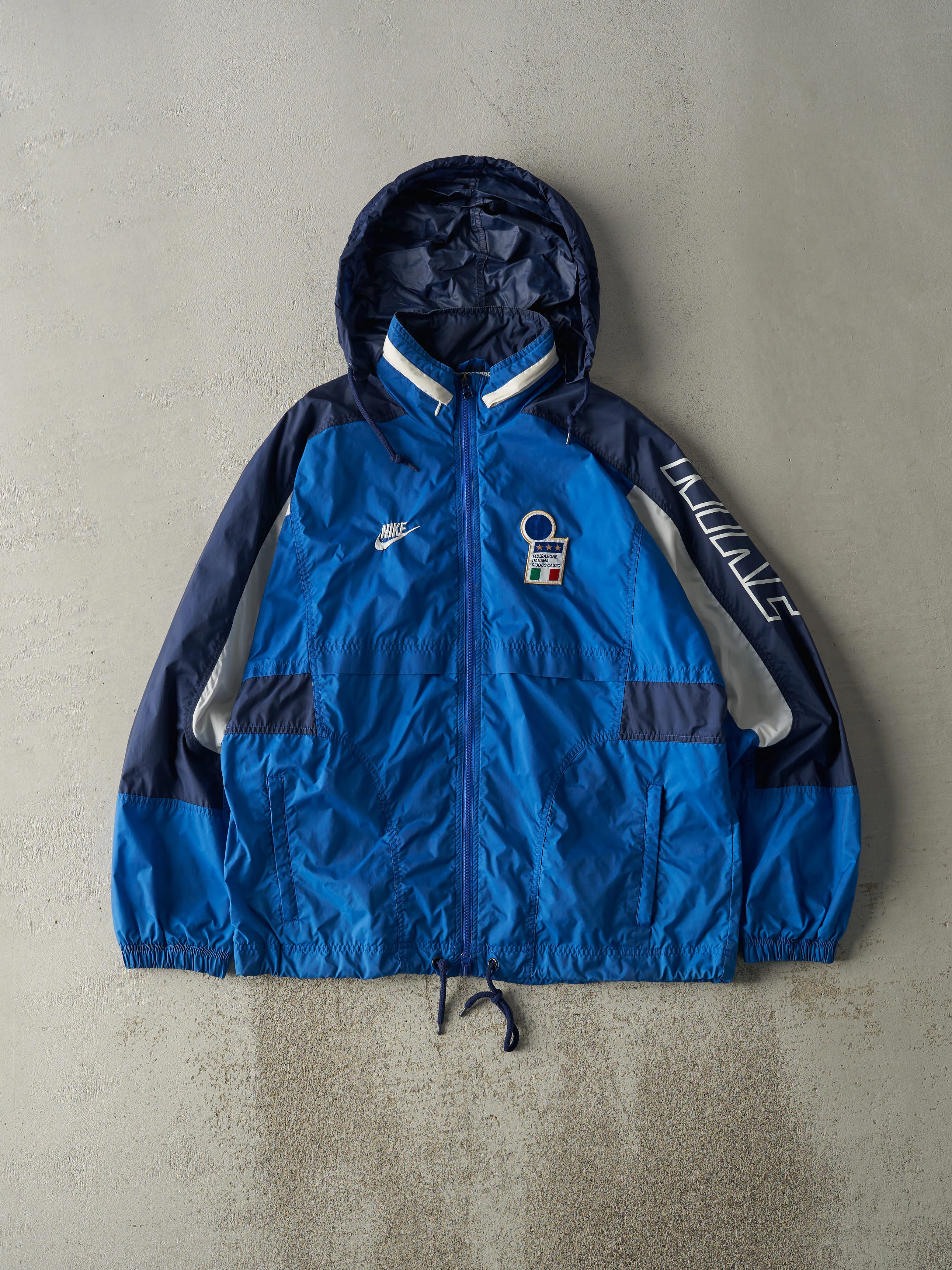 Vintage 90s Blue, Black & White Nike Italia Windbreaker Jacket (M/L) sold by Rebalance Vintage product image thumbnail 2