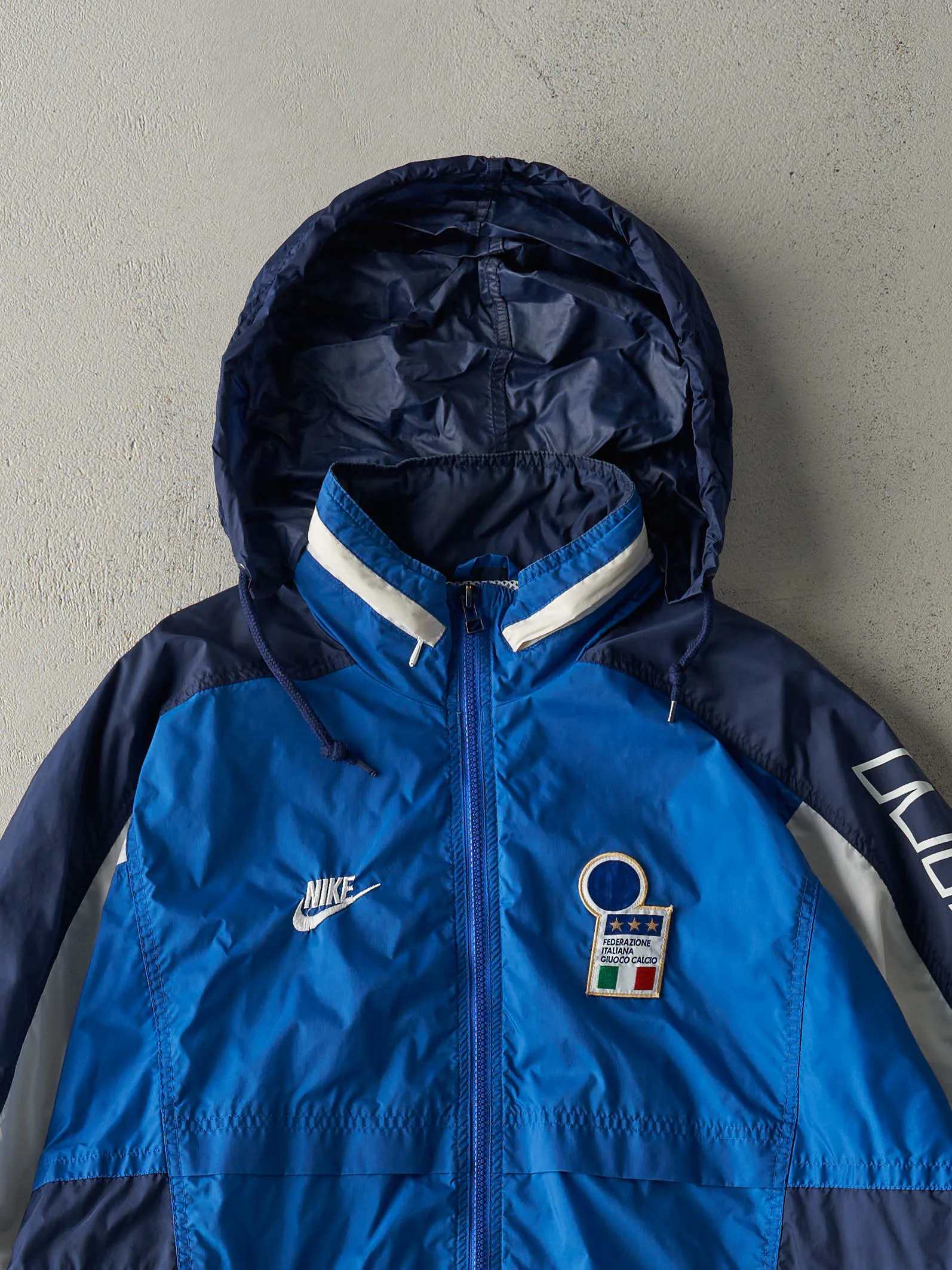 Vintage 90s Blue, Black & White Nike Italia Windbreaker Jacket (M/L) sold by Rebalance Vintage product image thumbnail 5