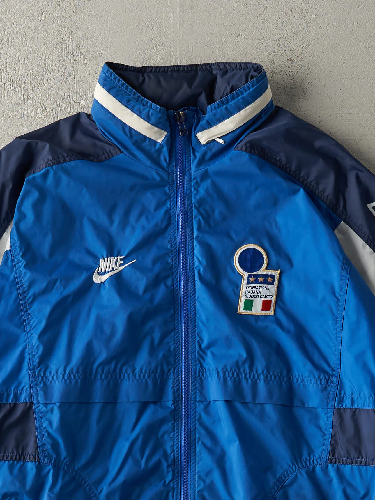 Vintage 90s Blue, Black & White Nike Italia Windbreaker Jacket (M/L) sold by Rebalance Vintage product image thumbnail 4