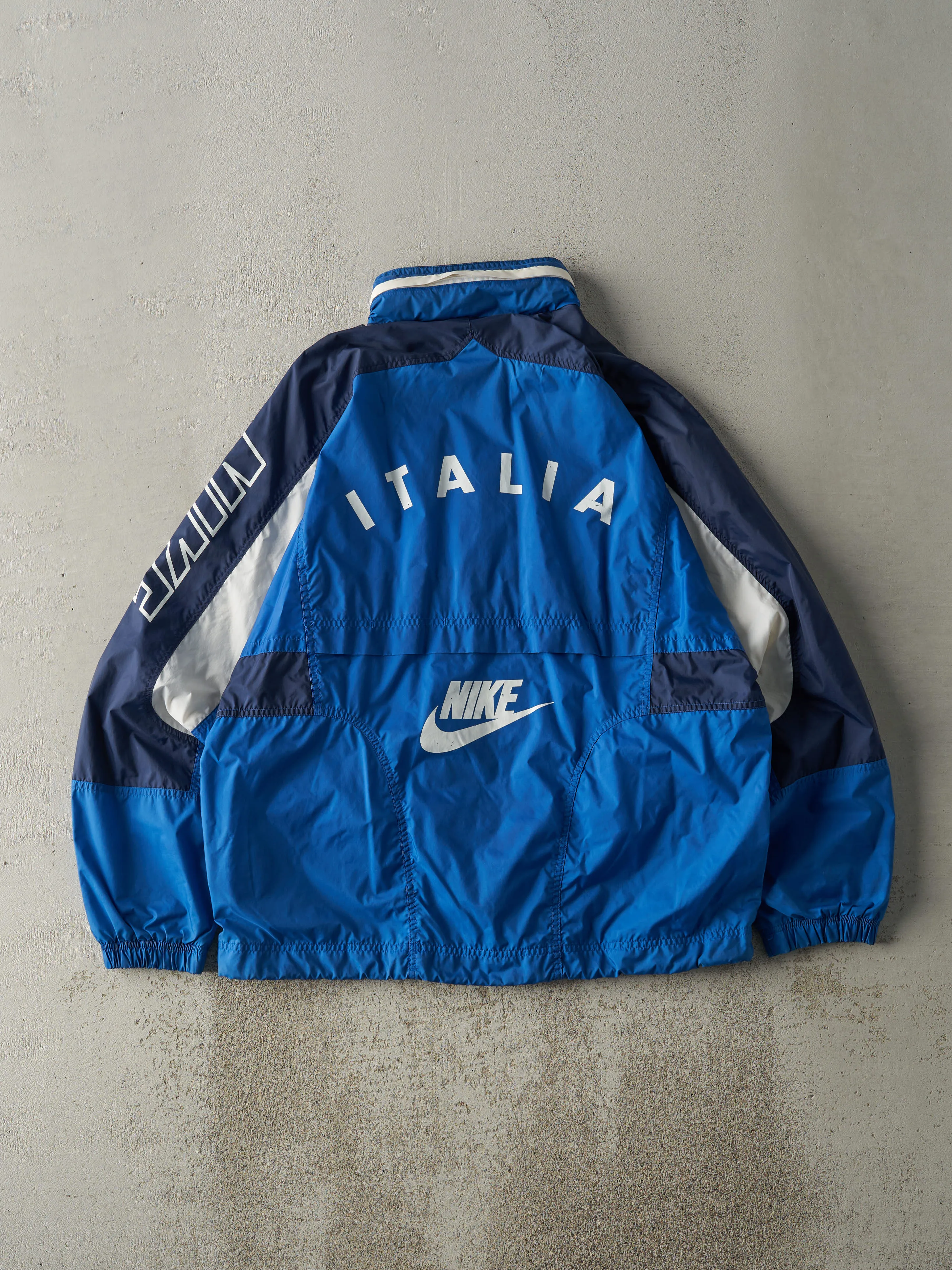 Vintage 90s Blue, Black & White Nike Italia Windbreaker Jacket (M/L) sold by Rebalance Vintage product image thumbnail 3