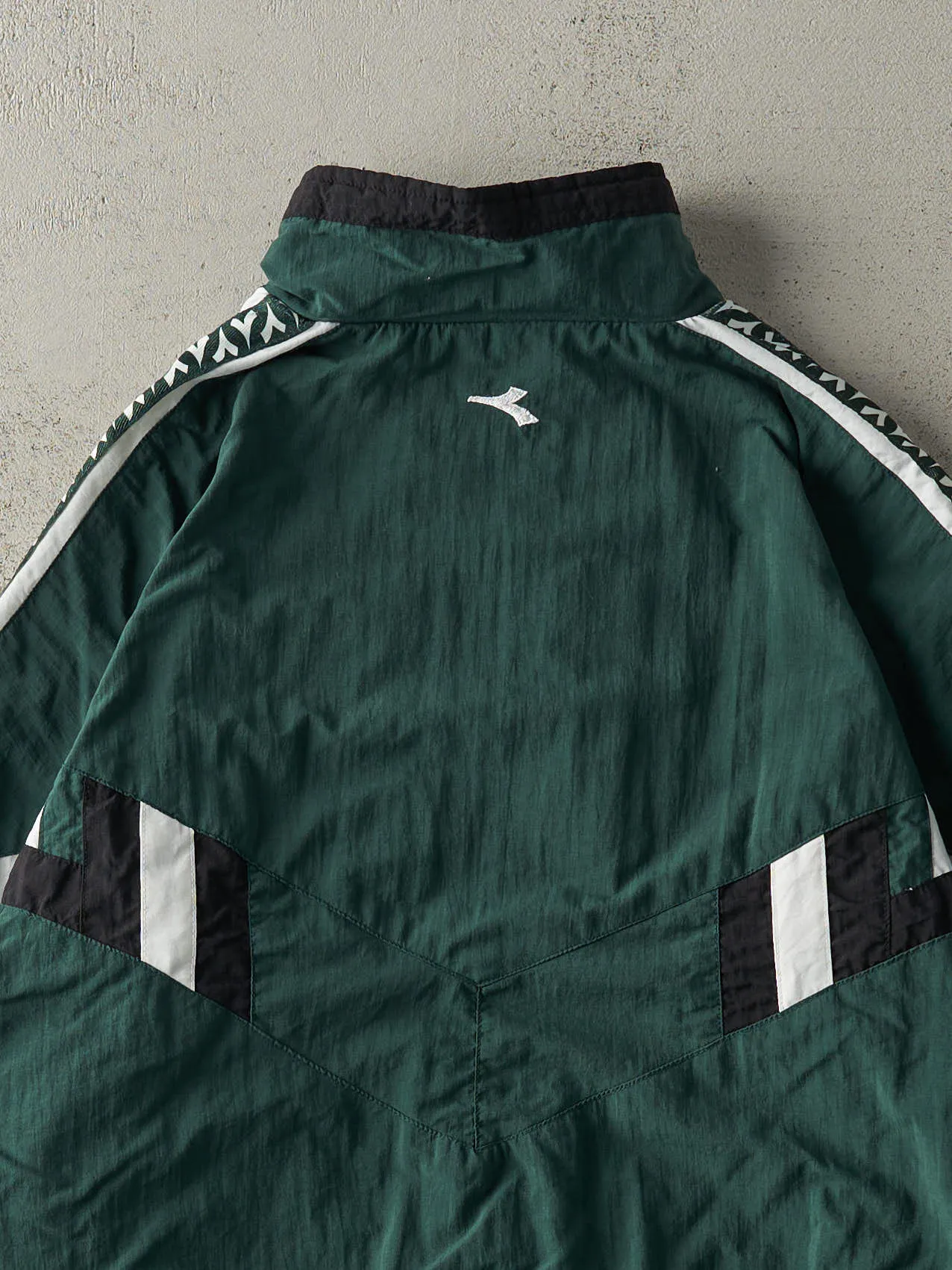 Vintage 90s Forest Green, Black & White Diadora Windbreaker Jacket (L) sold by Rebalance Vintage product image thumbnail 4