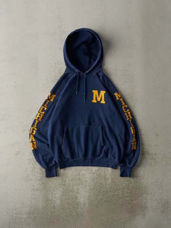 Vintage 80s Navy Blue University of Michigan Hoodie (S) sold by Rebalance Vintage