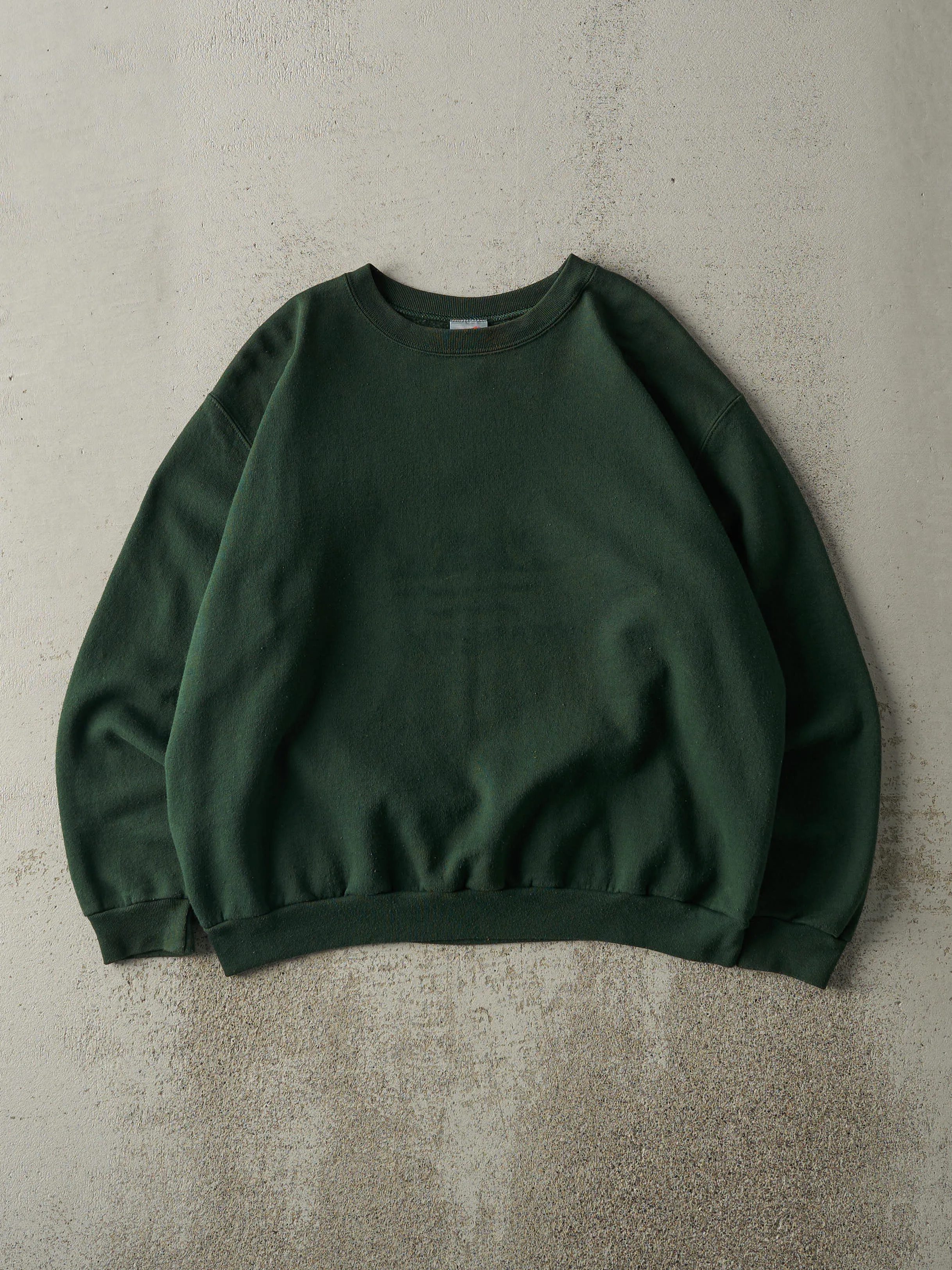 Vintage Y2K Forest Green Faded Graphic Boxy Crewneck (M) sold by Rebalance Vintage