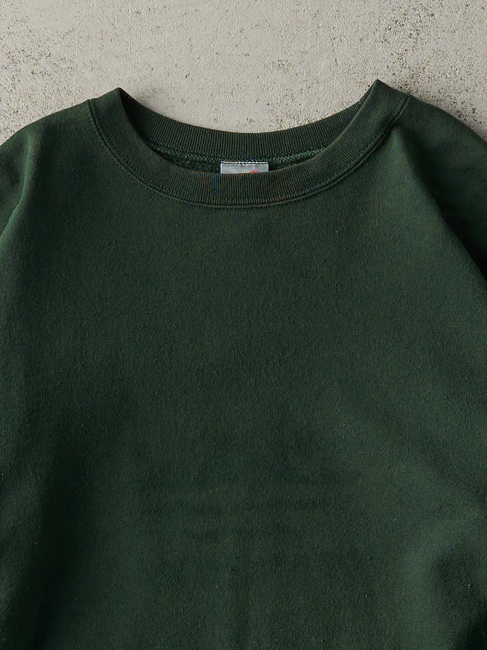 Vintage Y2K Forest Green Faded Graphic Boxy Crewneck (M) sold by Rebalance Vintage product image thumbnail 2