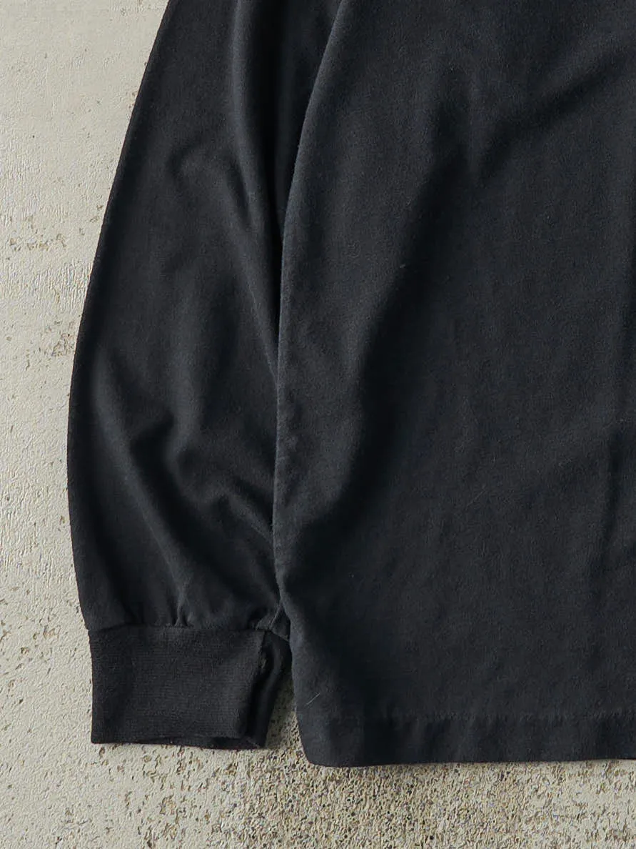 Vintage 80s Black Blank Long Sleeve (M/L) sold by Rebalance Vintage product image thumbnail 3