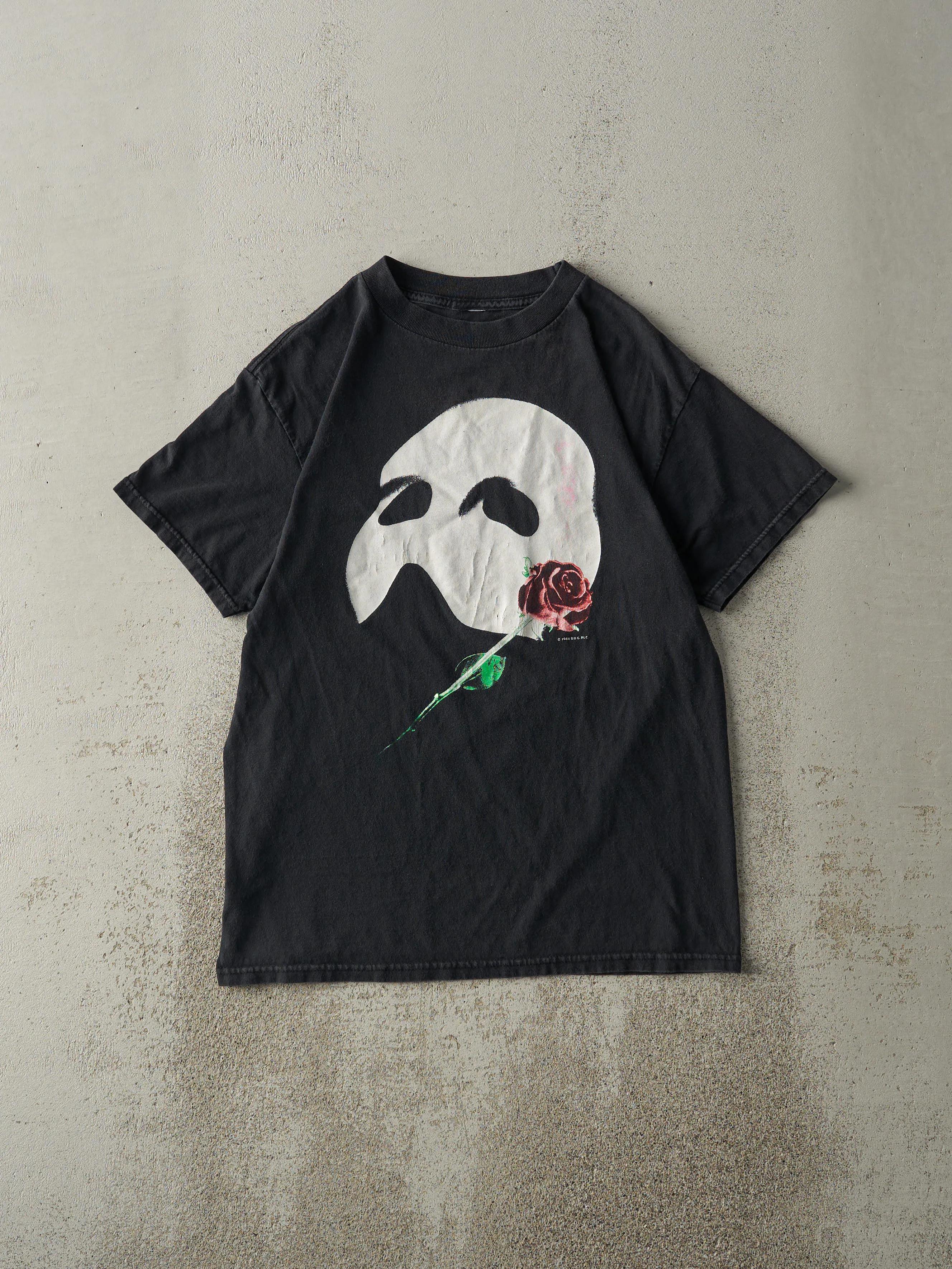 Vintage 90s Black Phantom of the Opera Tee (S) sold by Rebalance Vintage