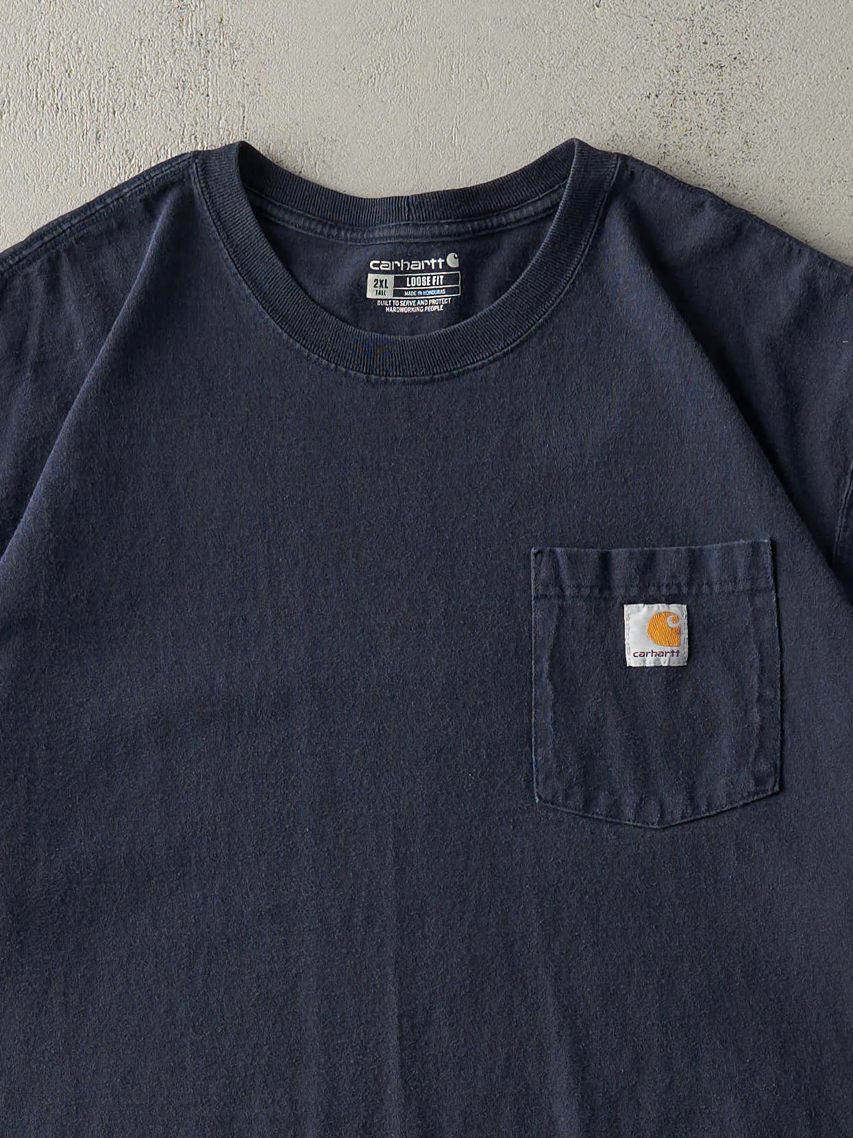 Vintage Y2K Navy Blue Carhartt Pocket Tee (XXXL) sold by Rebalance Vintage product image thumbnail 2