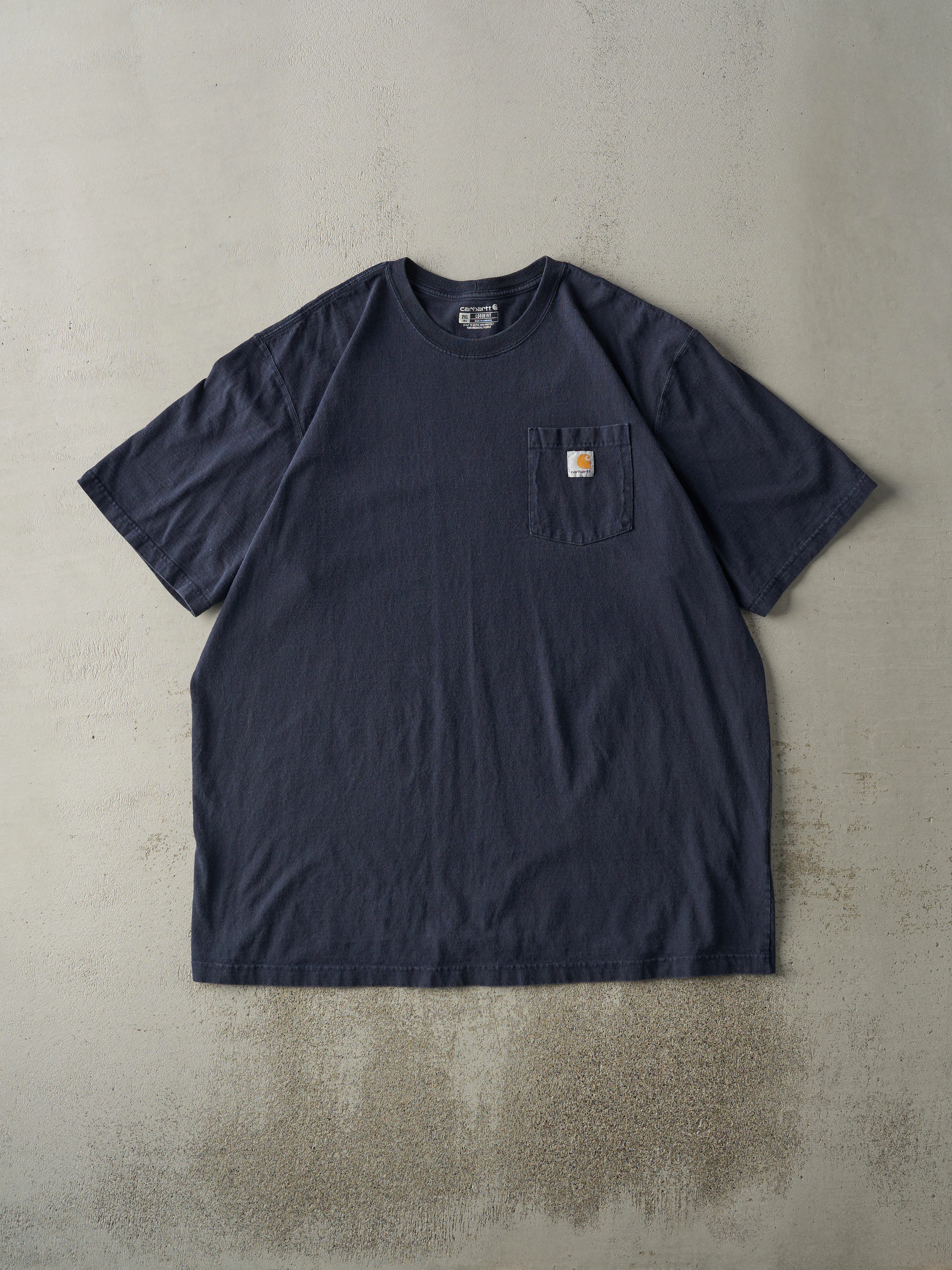 Vintage Y2K Navy Blue Carhartt Pocket Tee (XXXL) sold by Rebalance Vintage