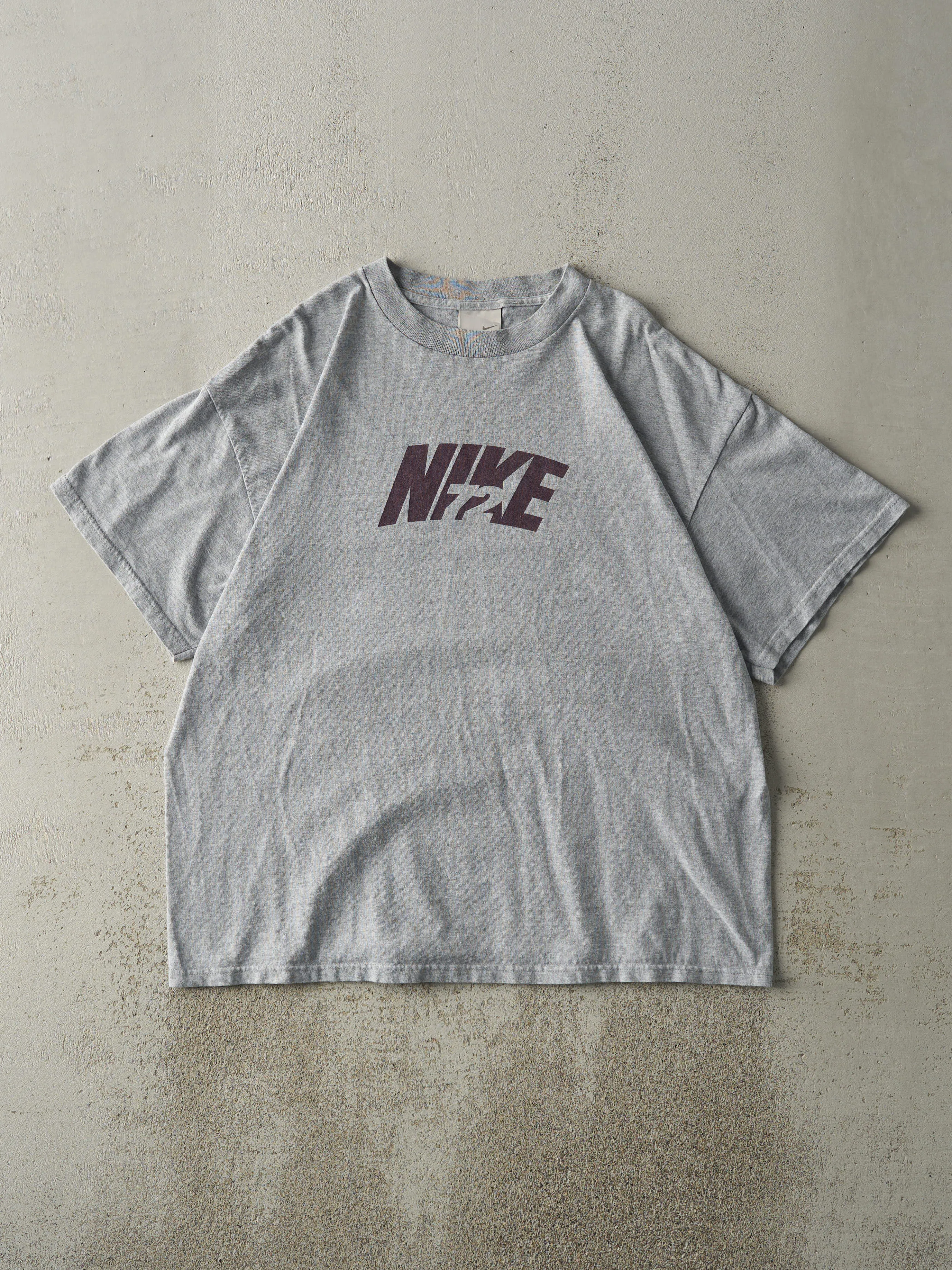 Vintage Y2K Grey Nike 72 Logo Tee (L) sold by Rebalance Vintage