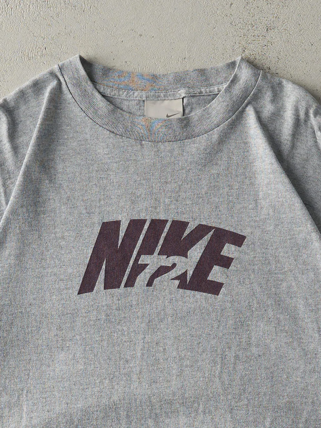 Vintage Y2K Grey Nike 72 Logo Tee (L) sold by Rebalance Vintage product image thumbnail 2