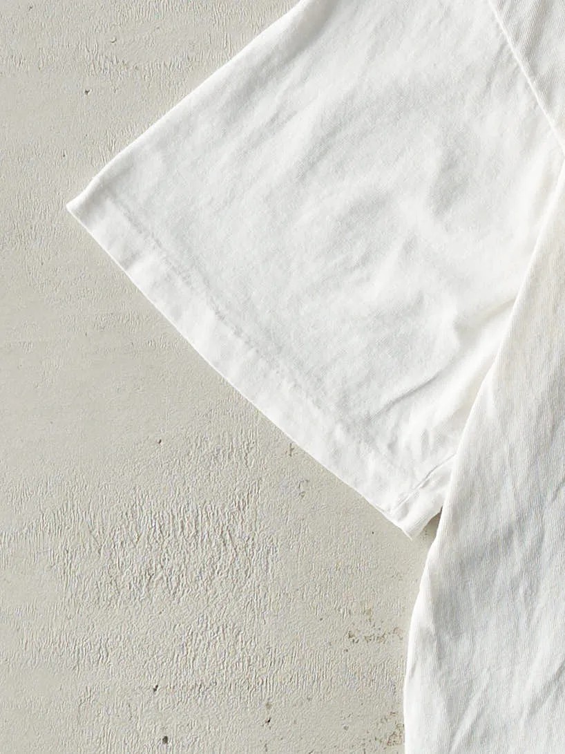 Vintage 90s White B.U.M. Equipment Single Stitch Tee (L/XL) sold by Rebalance Vintage product image thumbnail 3