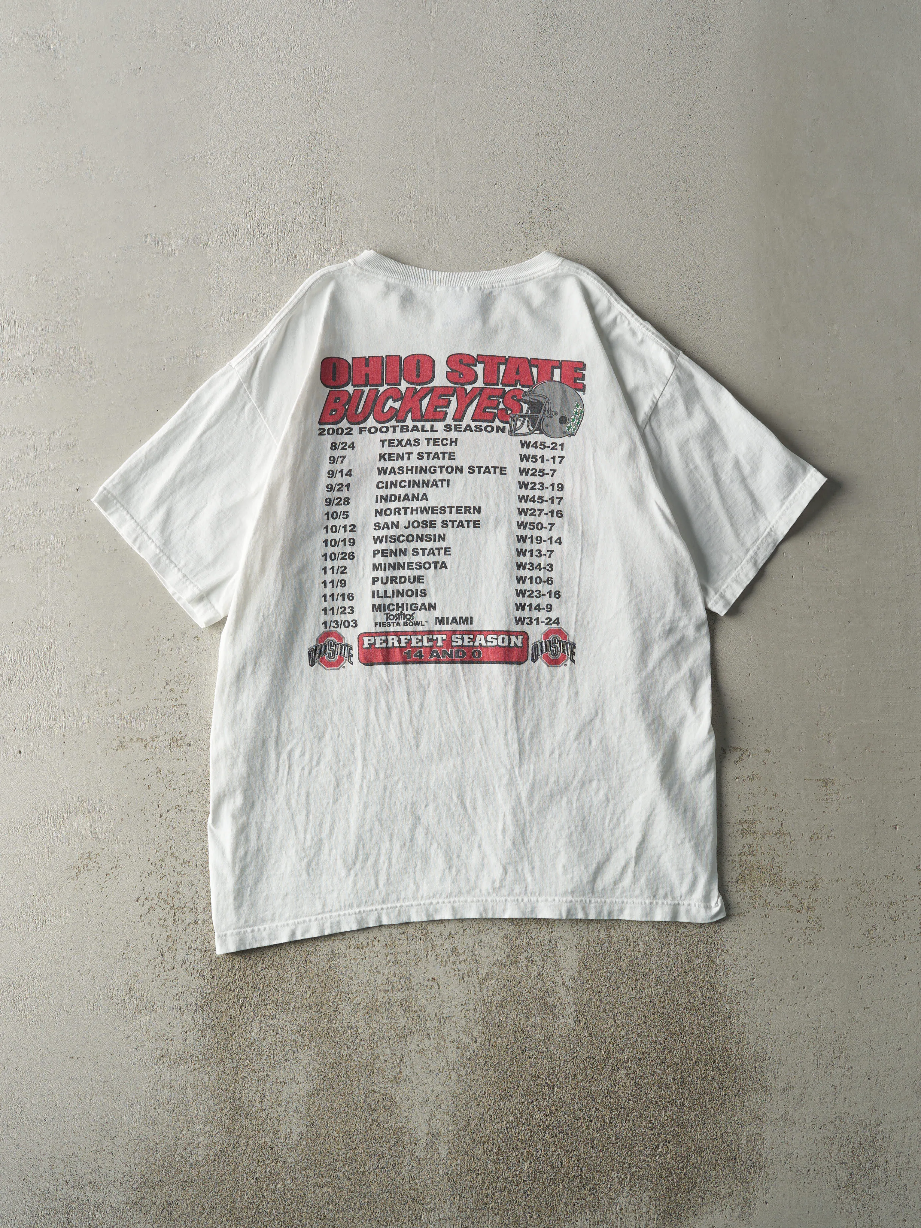 Vintage 03' White Ohio State Buckeyes National Champions Tee (L) sold by Rebalance Vintage product image thumbnail 2
