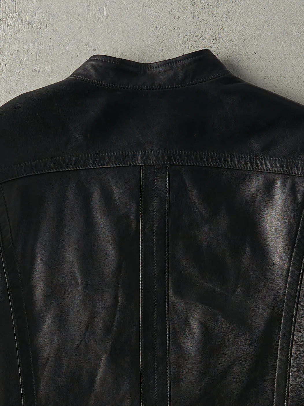 Vintage 90s Black Danier Biker Style Leather Jacket (S/M) sold by Rebalance Vintage product image thumbnail 4